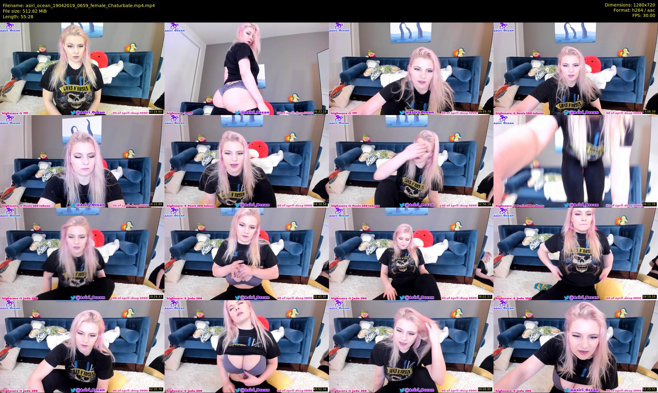 asiri_ocean — 56 minute Chaturbate female cam show recording, 720p, Apr 19, 2019