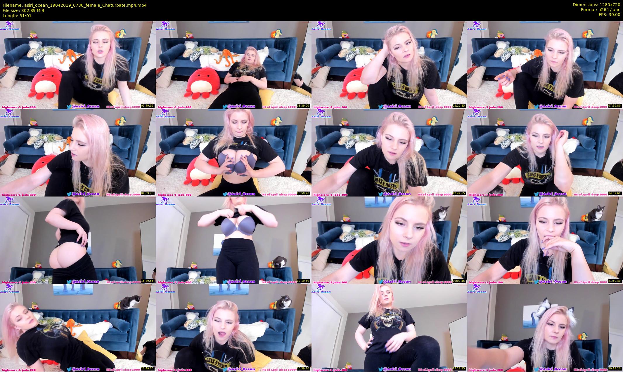 asiri_ocean — 32 minute Chaturbate female cam show recording, 720p, Apr 19, 2019