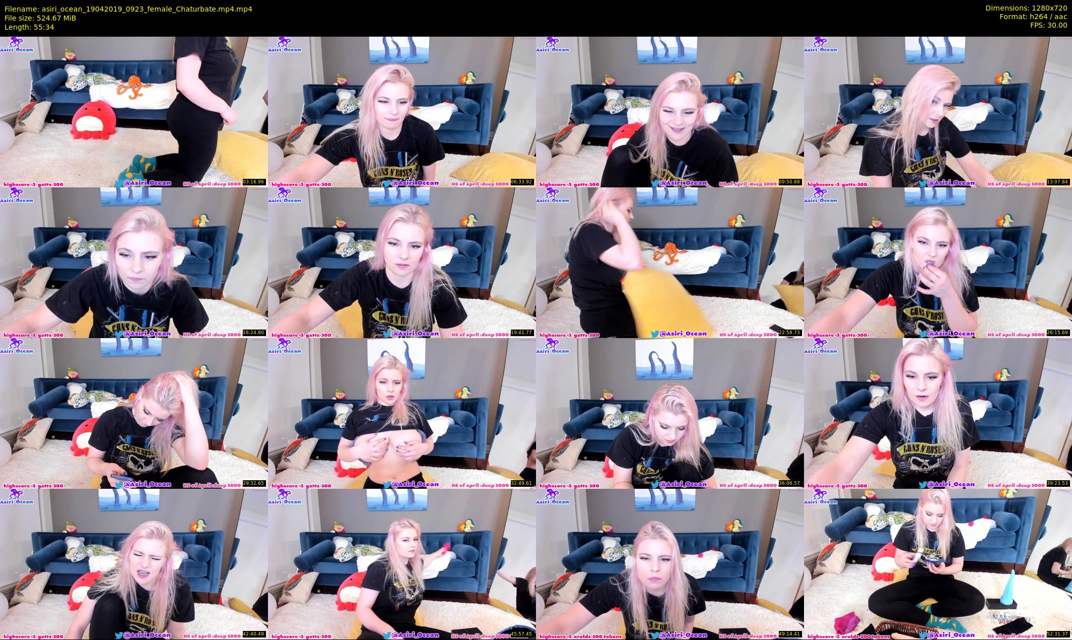 asiri_ocean — 56 minute Chaturbate female cam show recording, 720p, Apr 19, 2019