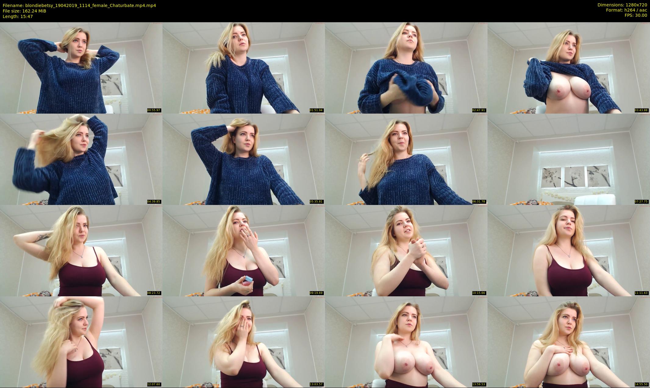 blondiebetsy — 16 minute Chaturbate female cam show recording, 720p, Apr 19, 2019