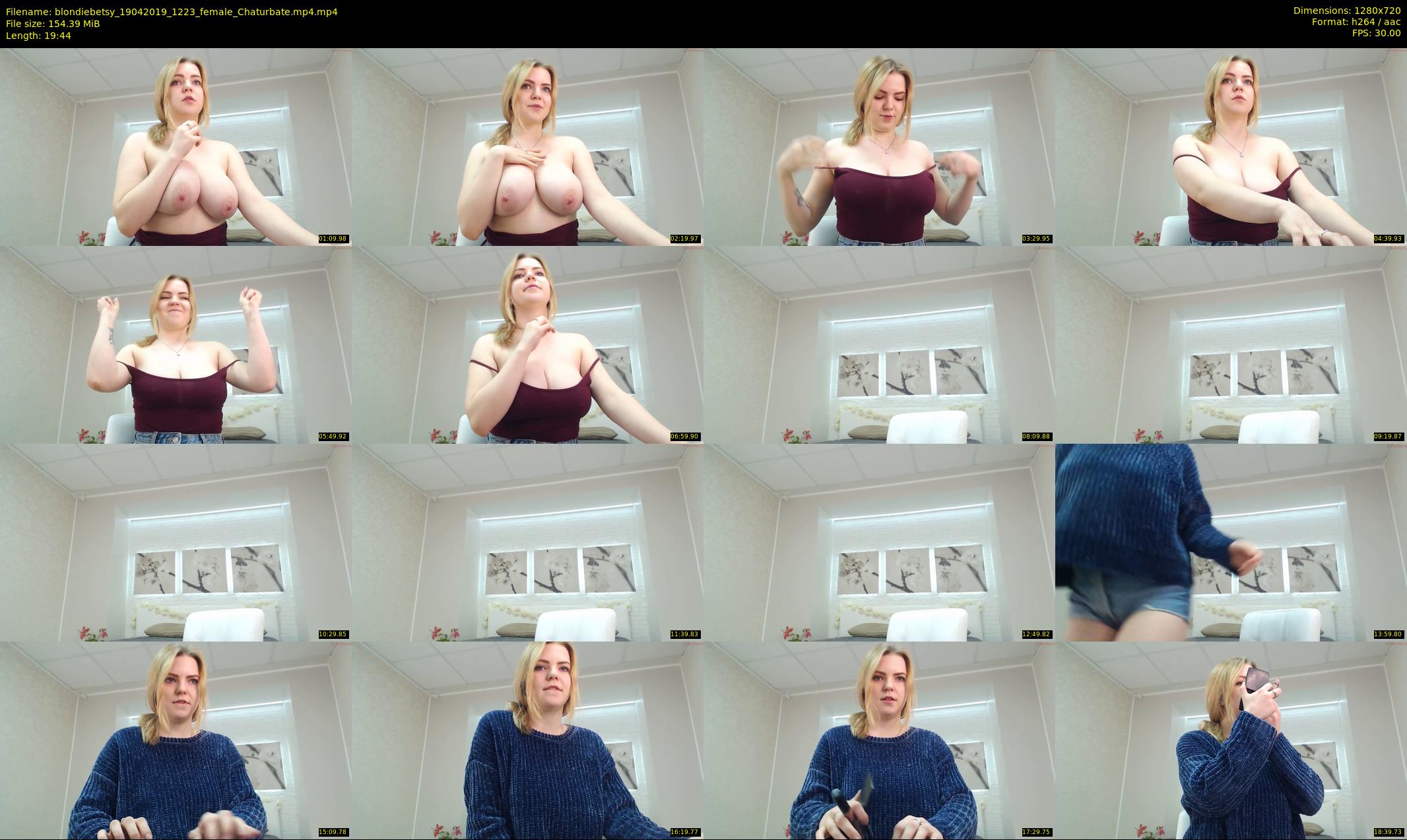 blondiebetsy — 20 minute Chaturbate female cam show recording, 720p, Apr 19, 2019