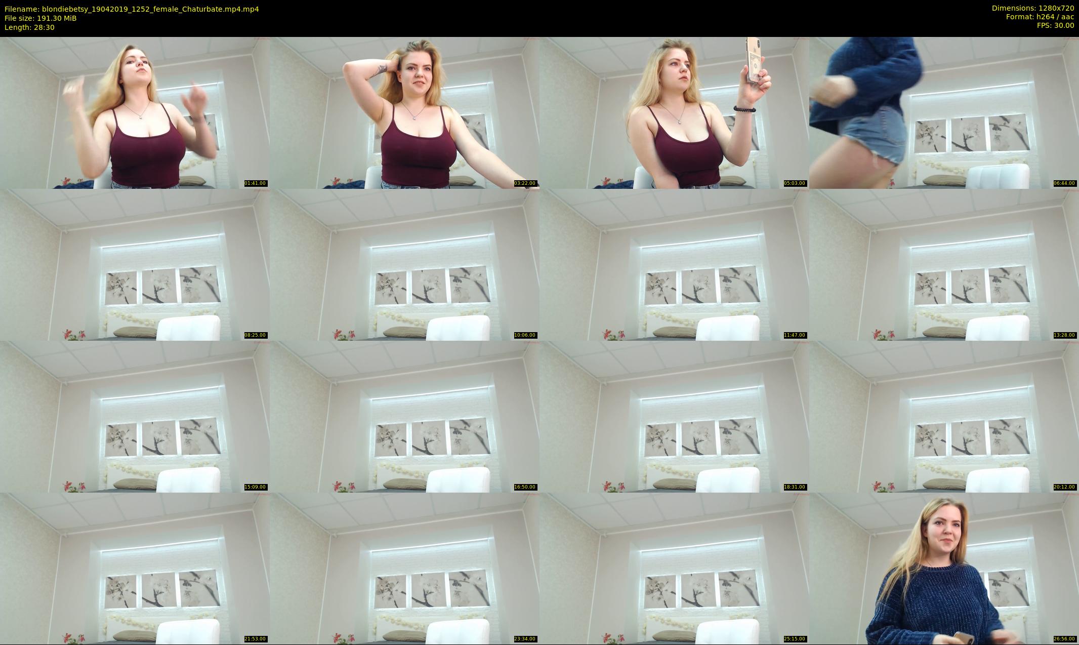 blondiebetsy — 29 minute Chaturbate female cam show recording, 720p, Apr 19, 2019
