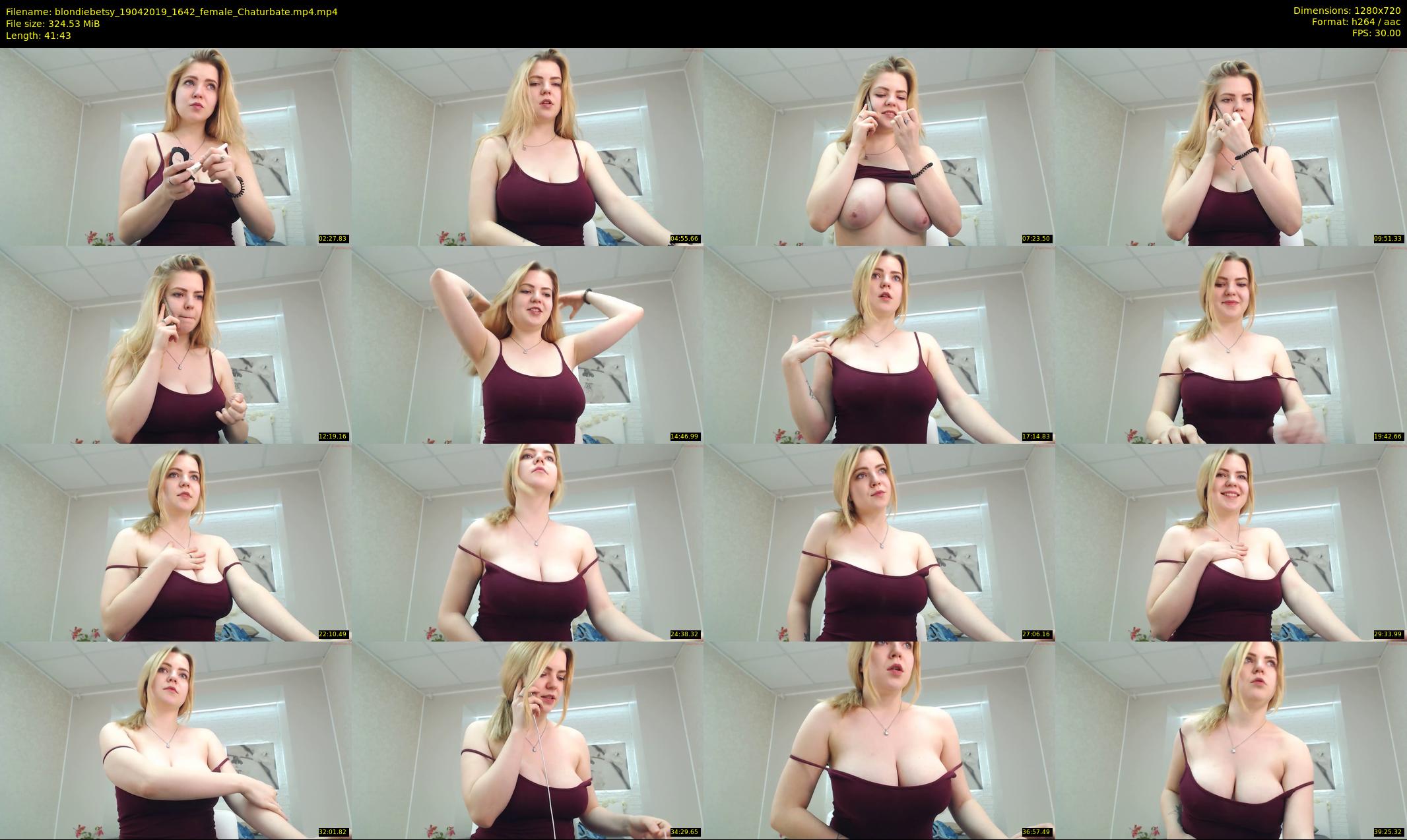 blondiebetsy — 42 minute Chaturbate female cam show recording, 720p, Apr 19, 2019
