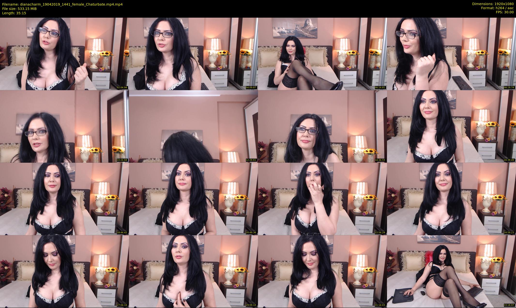 dianacharm — 36 minute Chaturbate female cam show recording, 1080p, Apr 19, 2019