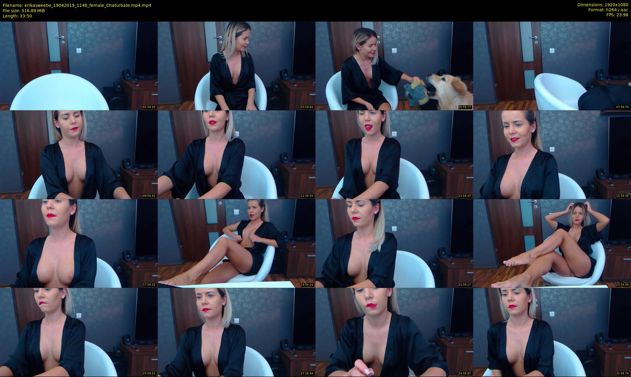 erikasweetie — 34 minute Chaturbate female cam show recording, 1080p, Apr 19, 2019