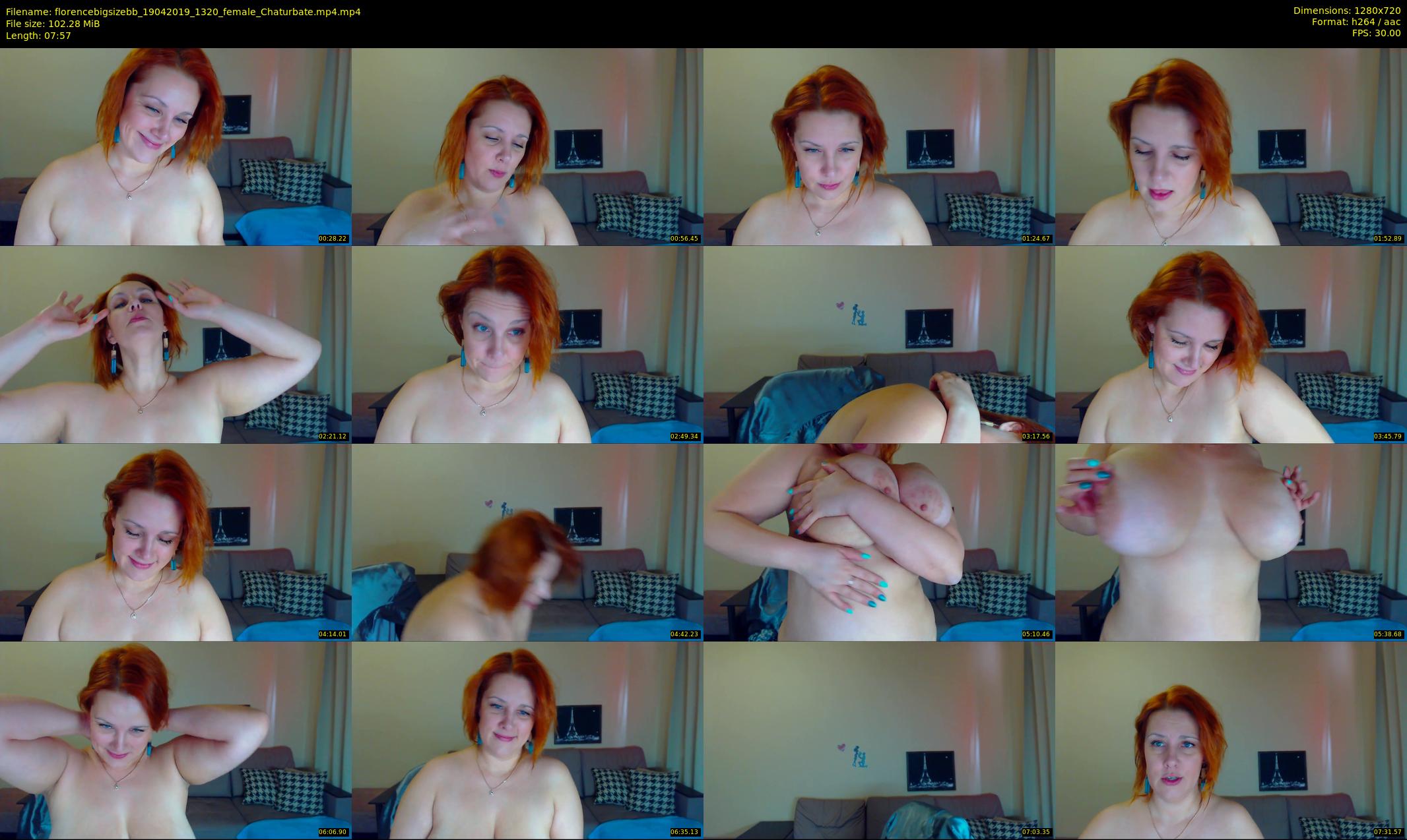 florencebigsizebb — 8 minute Chaturbate female cam show recording, 720p, Apr 19, 2019