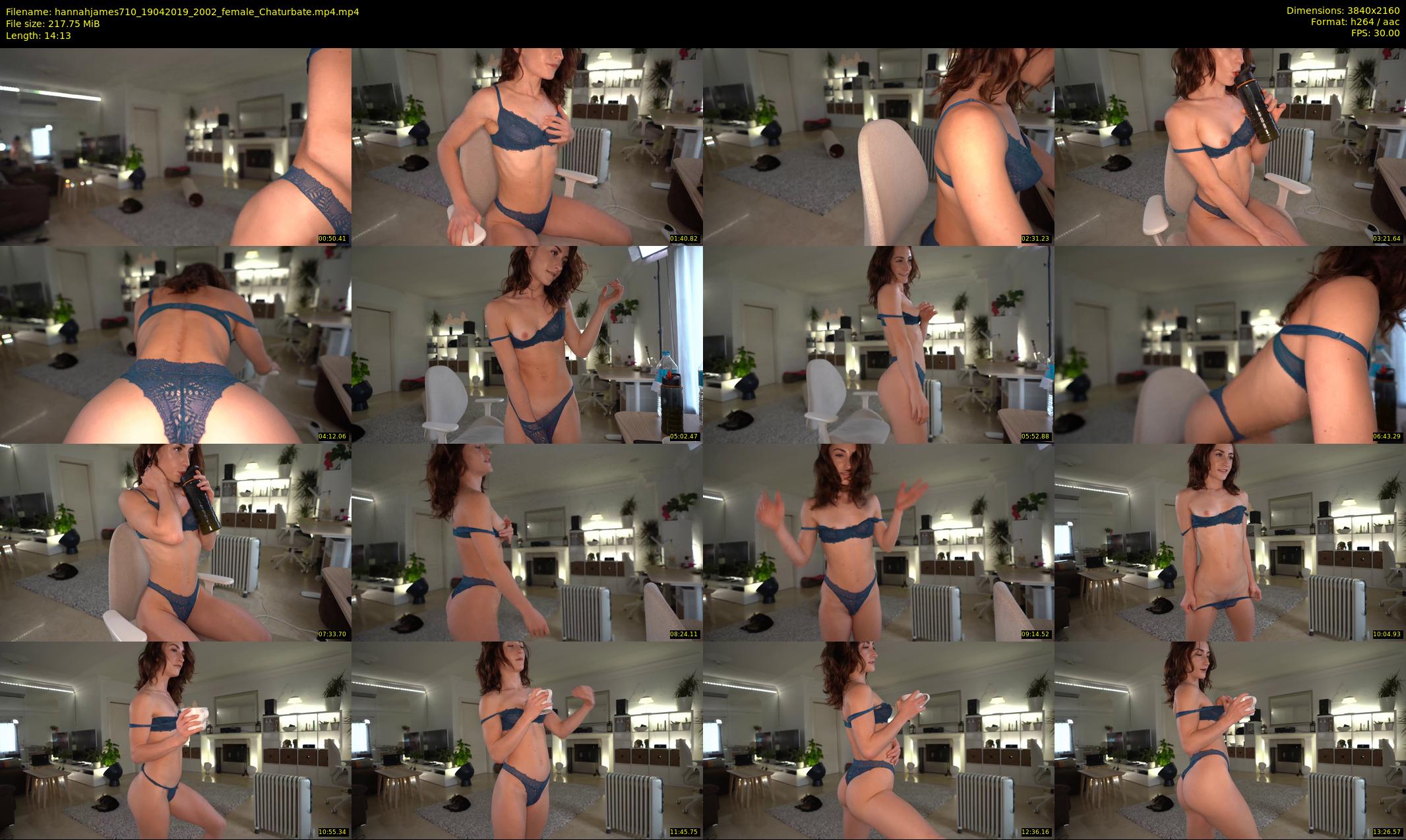 hannahjames710 — 15 minute Chaturbate female cam show recording, 4K, Apr 19, 2019
