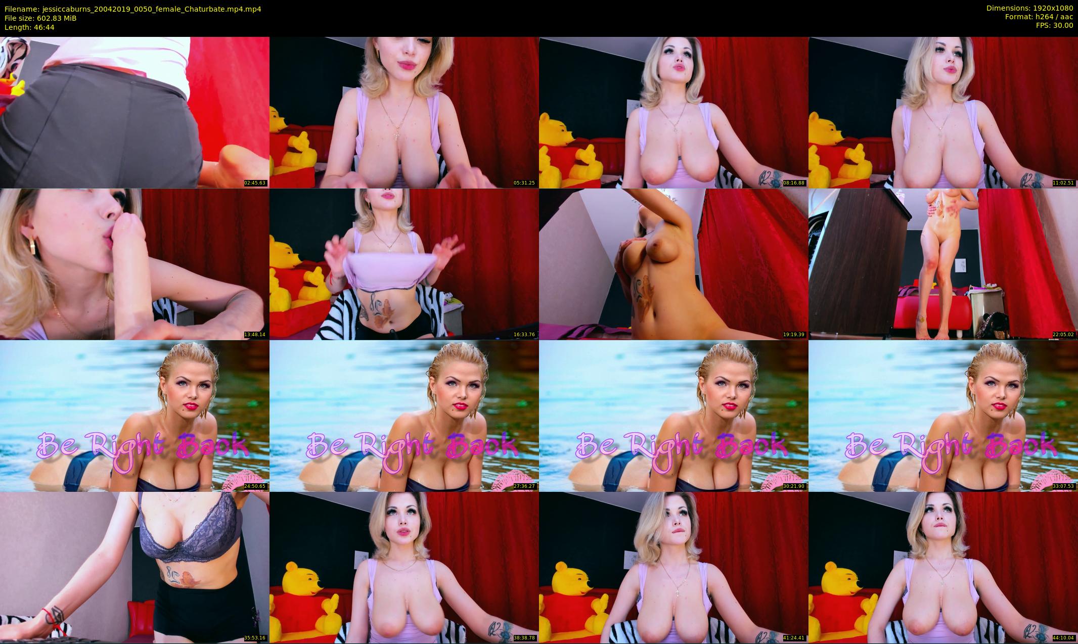 jessiccaburns — 47 minute Chaturbate female cam show recording, 1080p, Apr 20, 2019