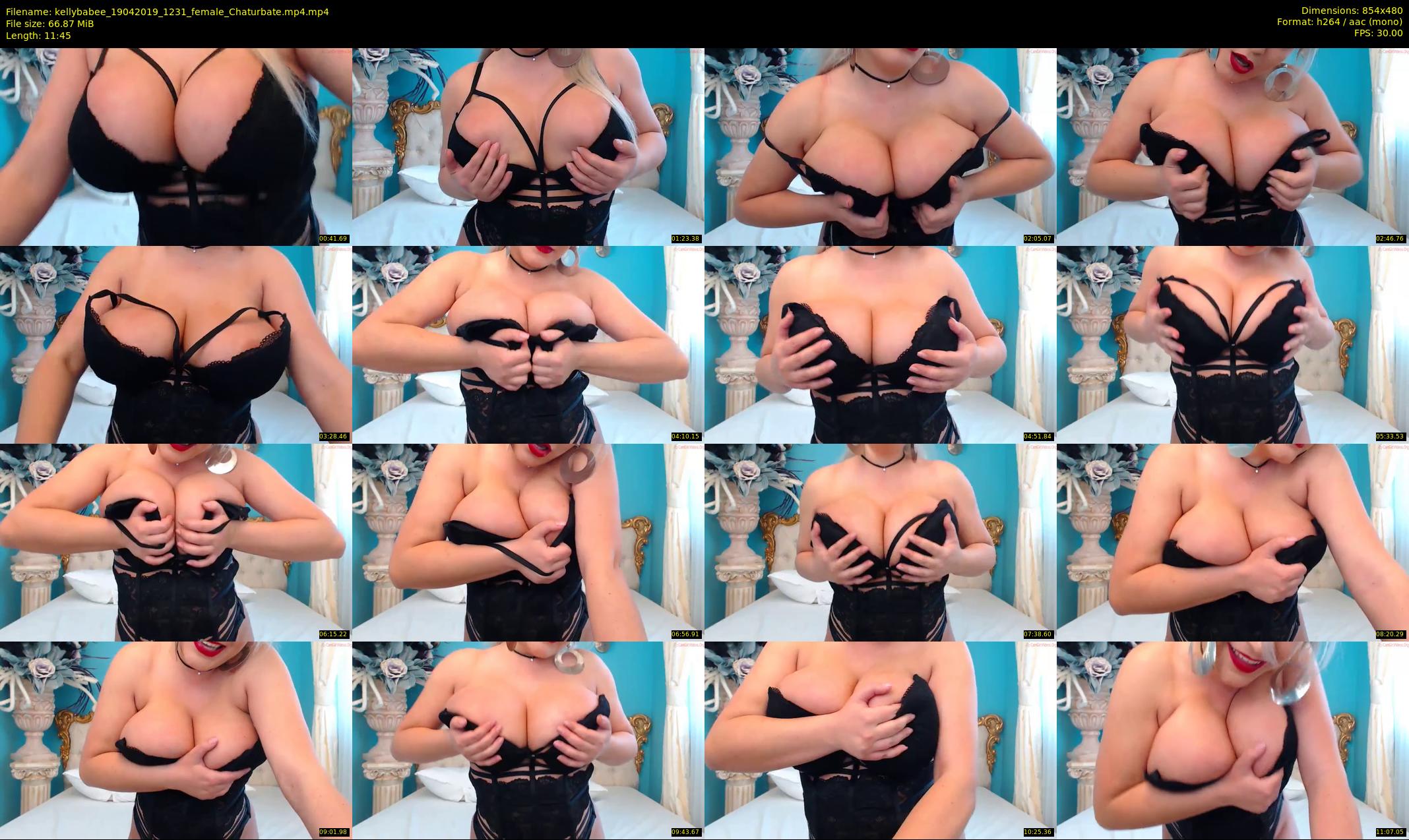 kellybabee — 12 minute Chaturbate female cam show recording, 480p, Apr 19, 2019