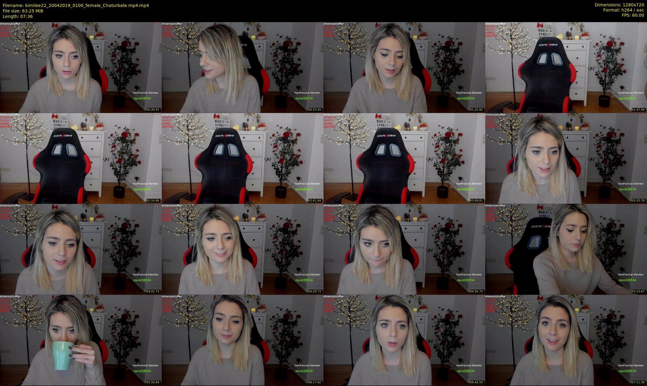 kimilee22 — 8 minute Chaturbate female cam show recording, 720p, Apr 20, 2019