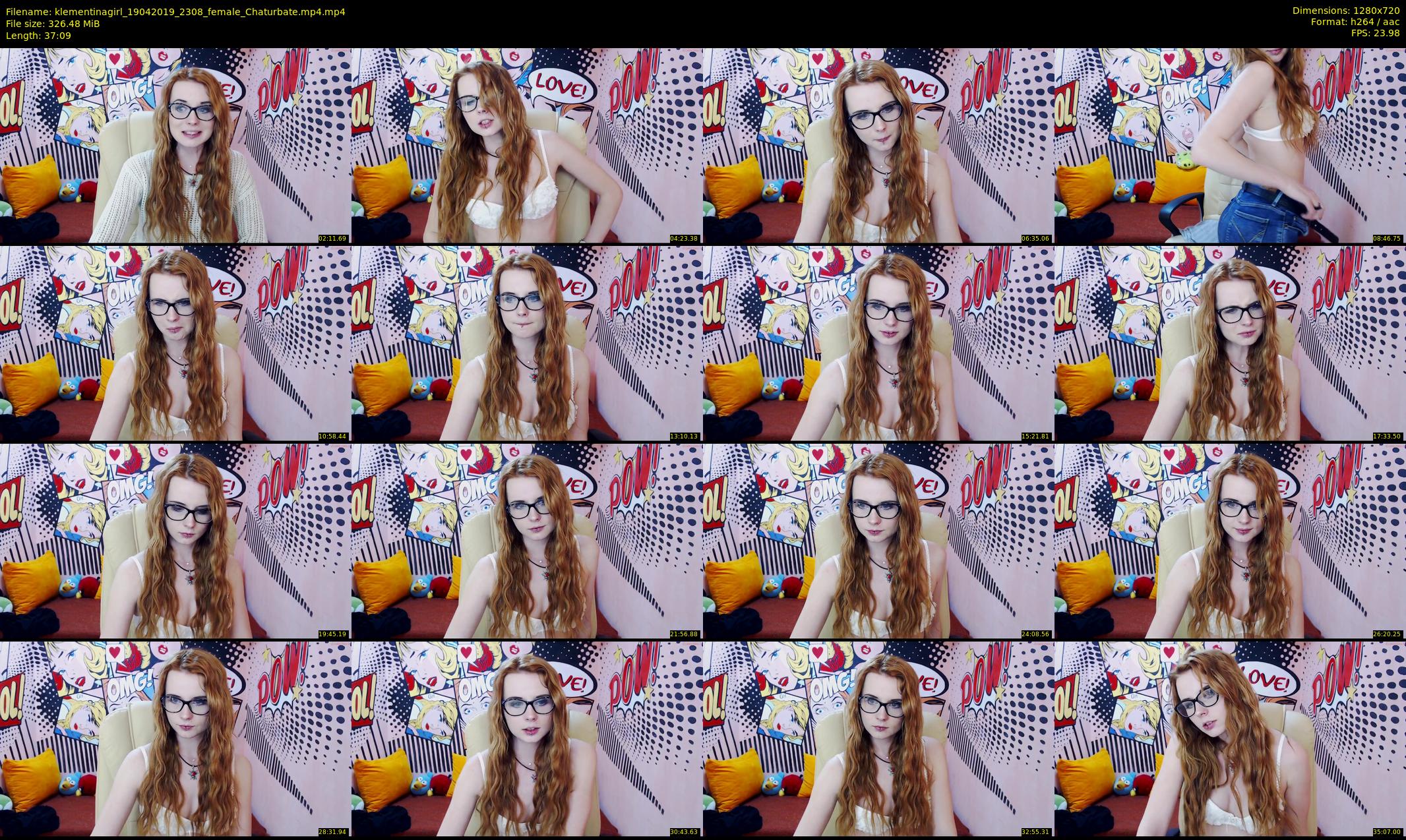 klementinagirl — 38 minute Chaturbate female cam show recording, 720p, Apr 19, 2019