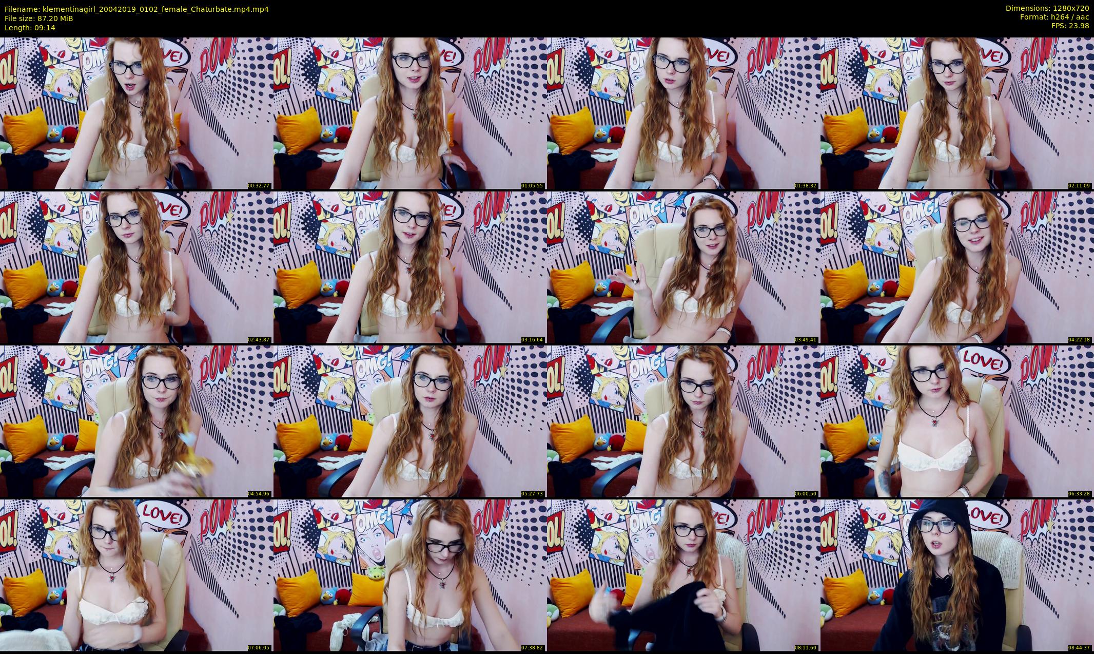 klementinagirl — 10 minute Chaturbate female cam show recording, 720p, Apr 20, 2019