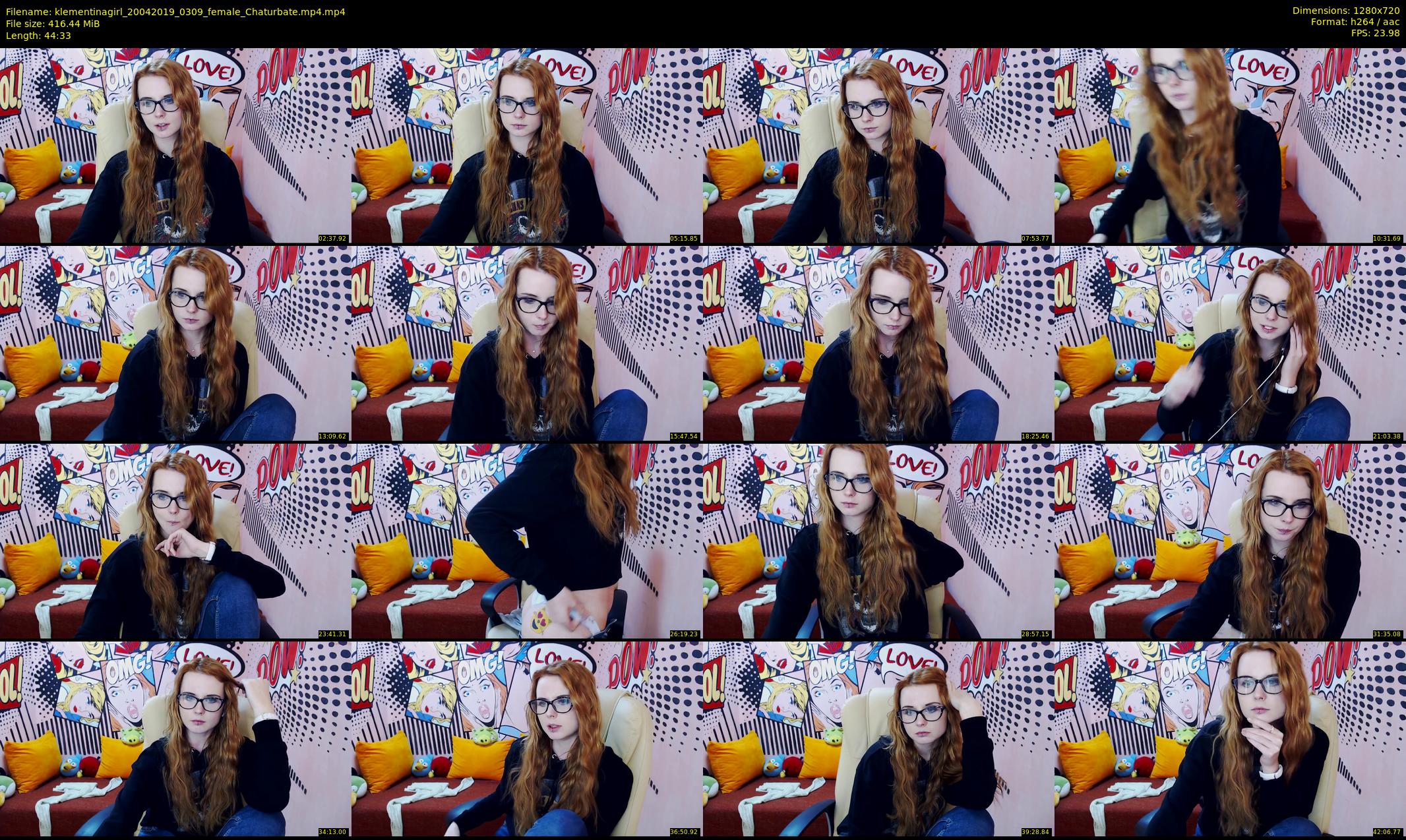 klementinagirl — 45 minute Chaturbate female cam show recording, 720p, Apr 20, 2019