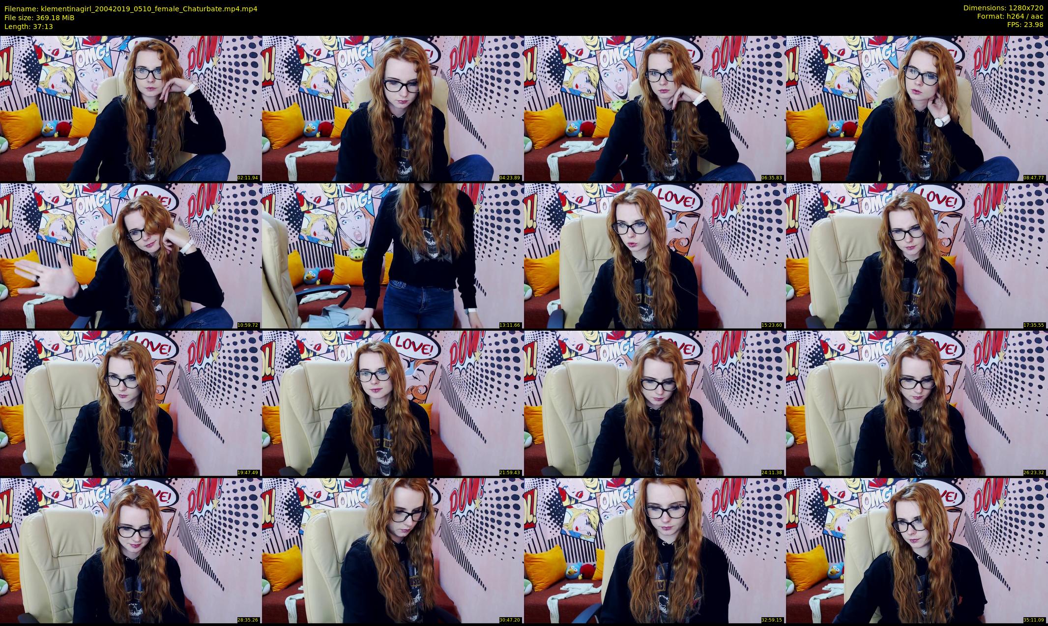 klementinagirl — 38 minute Chaturbate female cam show recording, 720p, Apr 20, 2019