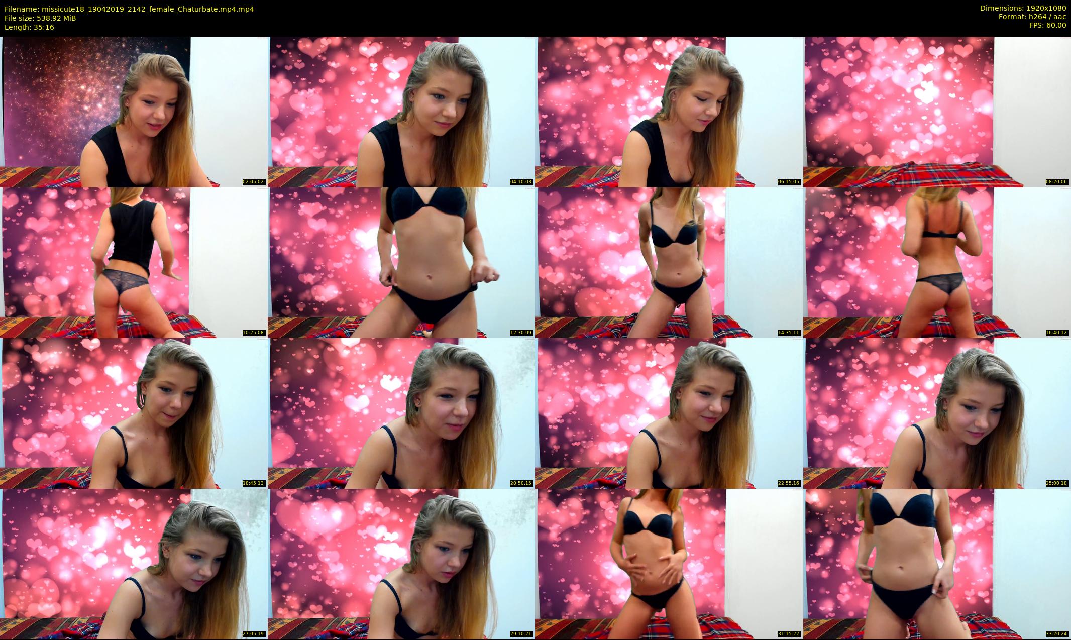 missicute18 — 36 minute Chaturbate female cam show recording, 1080p, Apr 19, 2019