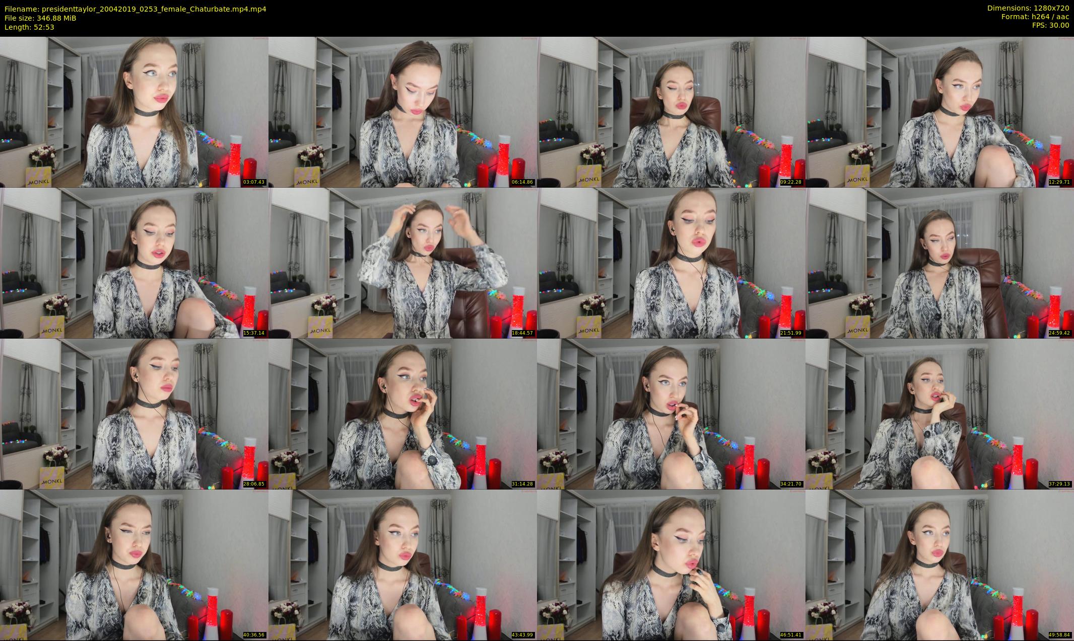 presidenttaylor — 53 minute Chaturbate female cam show recording, 720p, Apr 20, 2019