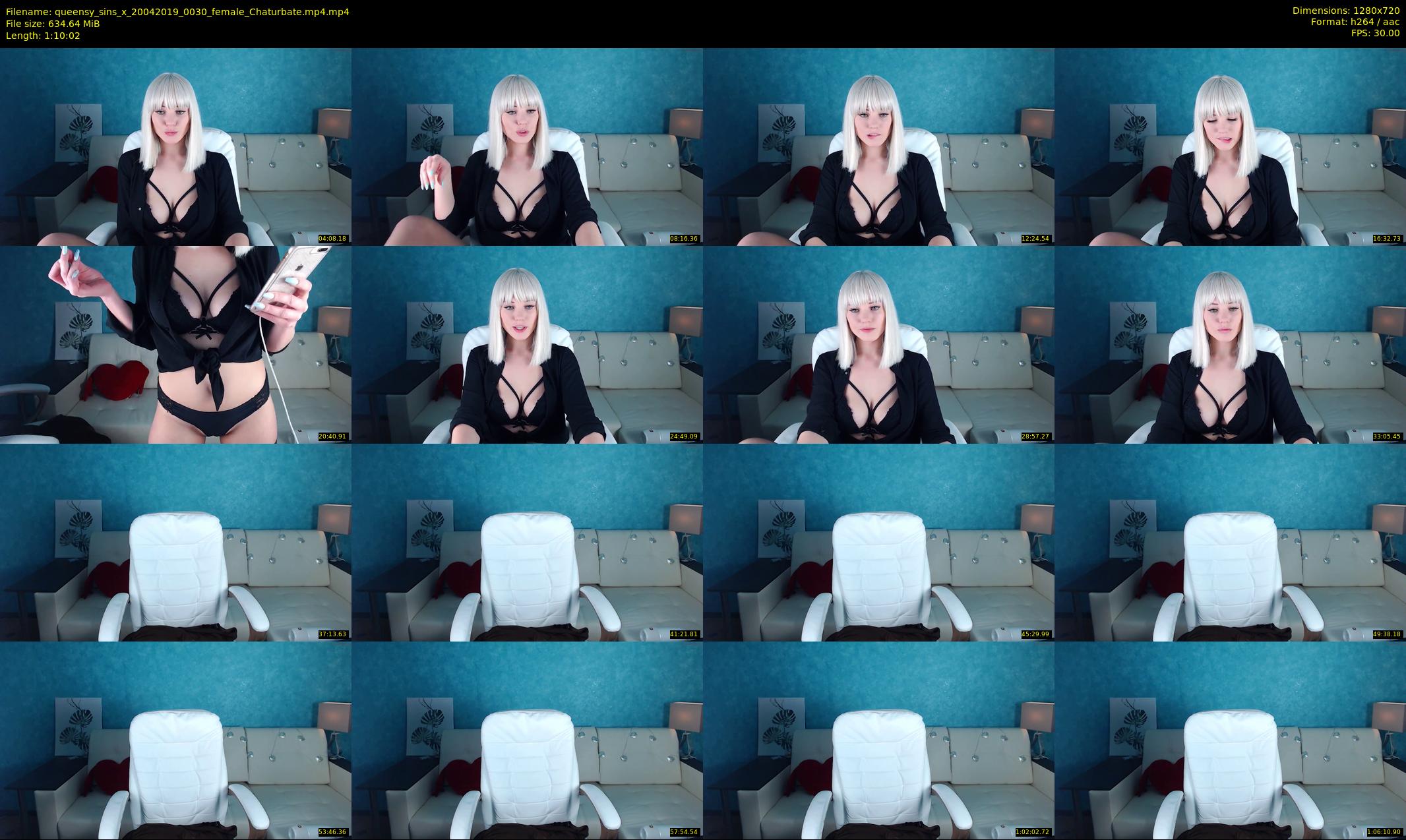 queensy_sins_x — 71 minute Chaturbate female cam show recording, 720p, Apr 20, 2019