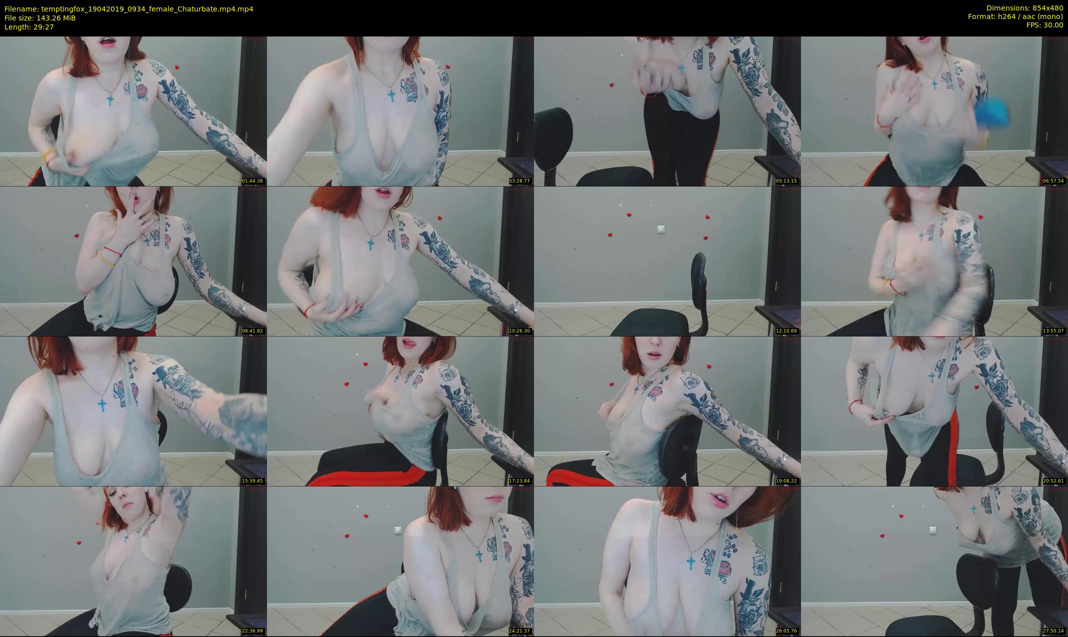 temptingfox — 30 minute Chaturbate female cam show recording, 480p, Apr 19, 2019