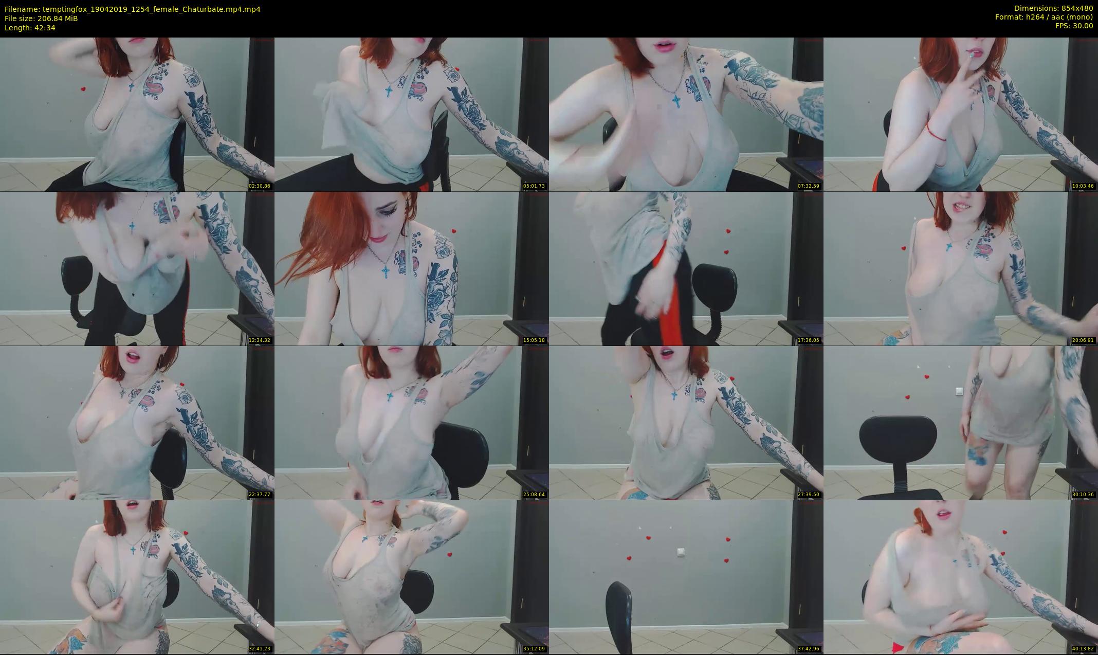 temptingfox — 43 minute Chaturbate female cam show recording, 480p, Apr 19, 2019