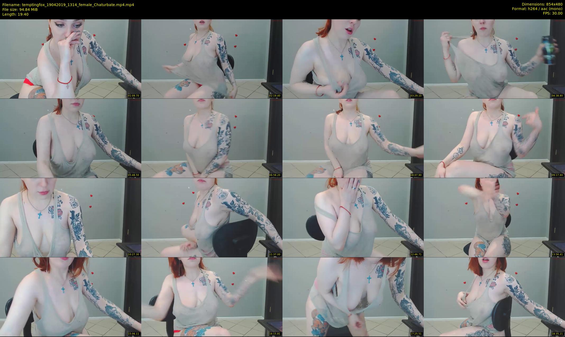 temptingfox — 20 minute Chaturbate female cam show recording, 480p, Apr 19, 2019