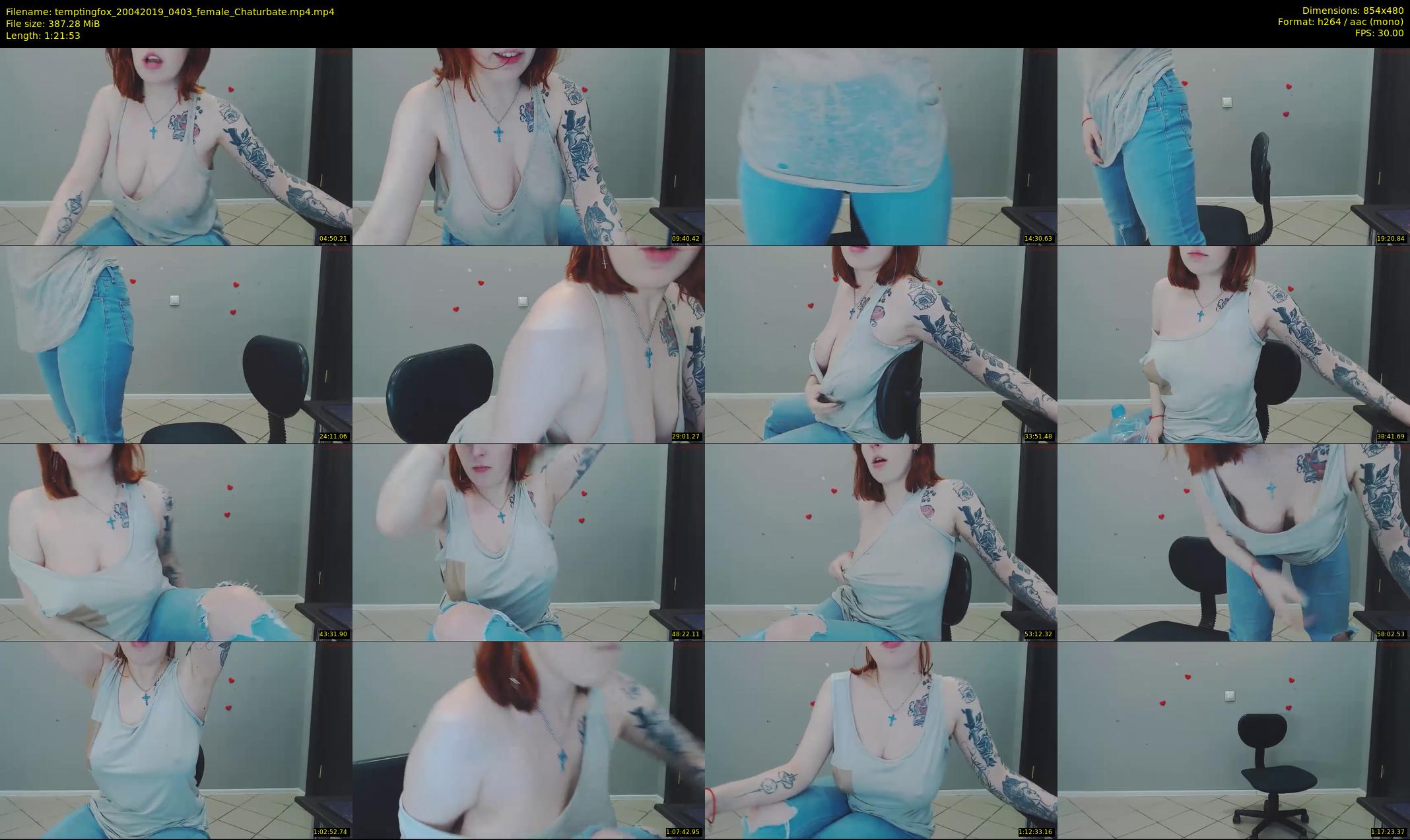 temptingfox — 82 minute Chaturbate female cam show recording, 480p, Apr 20, 2019