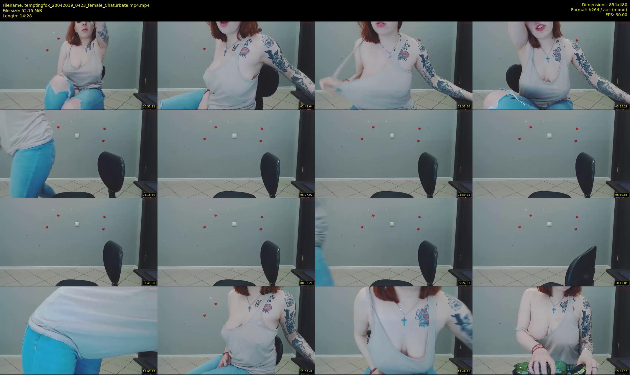 temptingfox — 15 minute Chaturbate female cam show recording, 480p, Apr 20, 2019