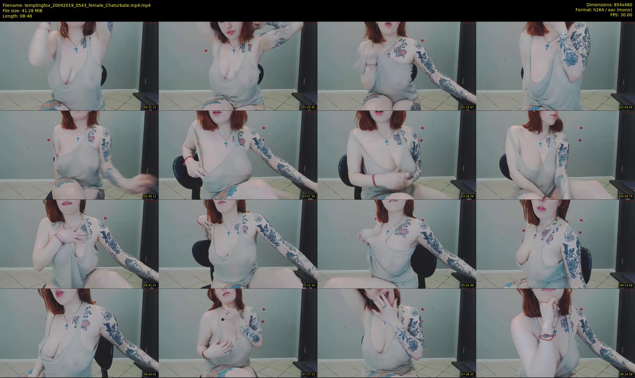 temptingfox — 9 minute Chaturbate female cam show recording, 480p, Apr 20, 2019