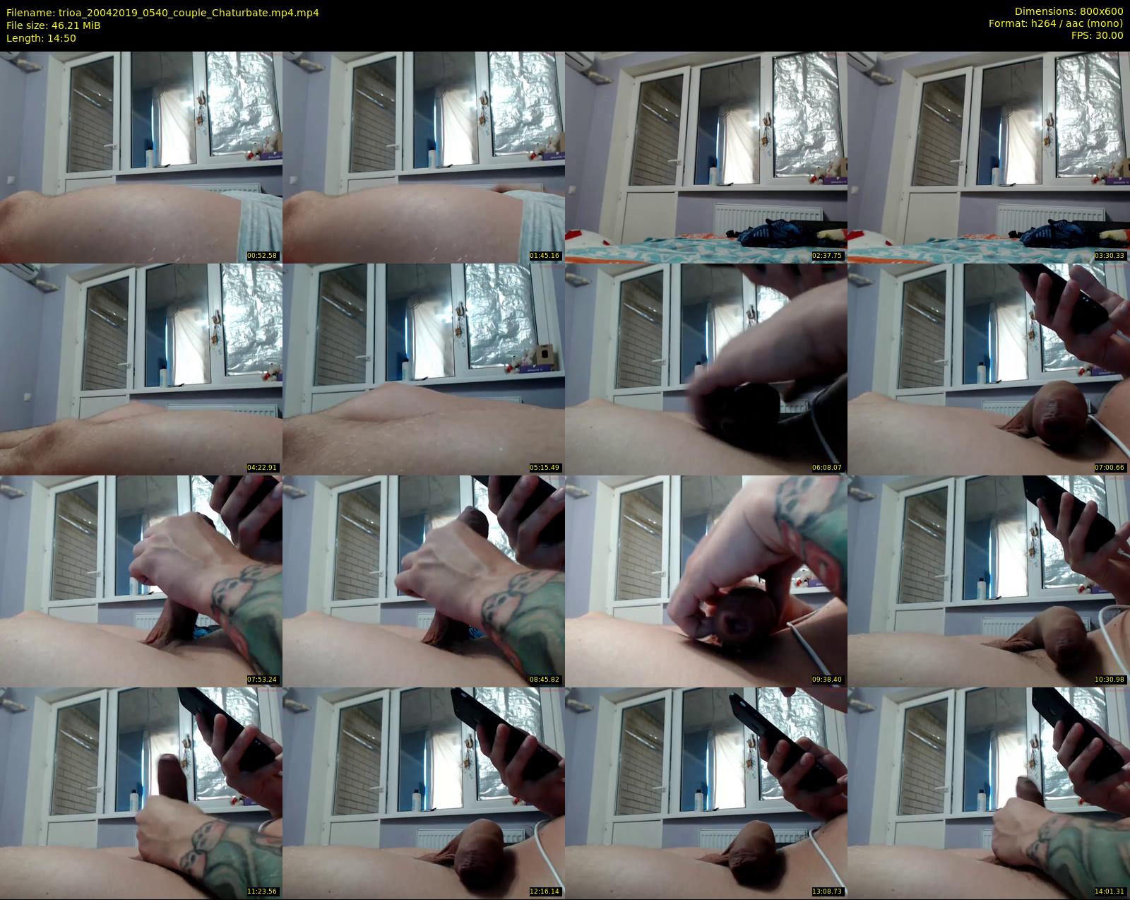 trioa — 15 minute Chaturbate couple cam show recording, 480p, Apr 20, 2019