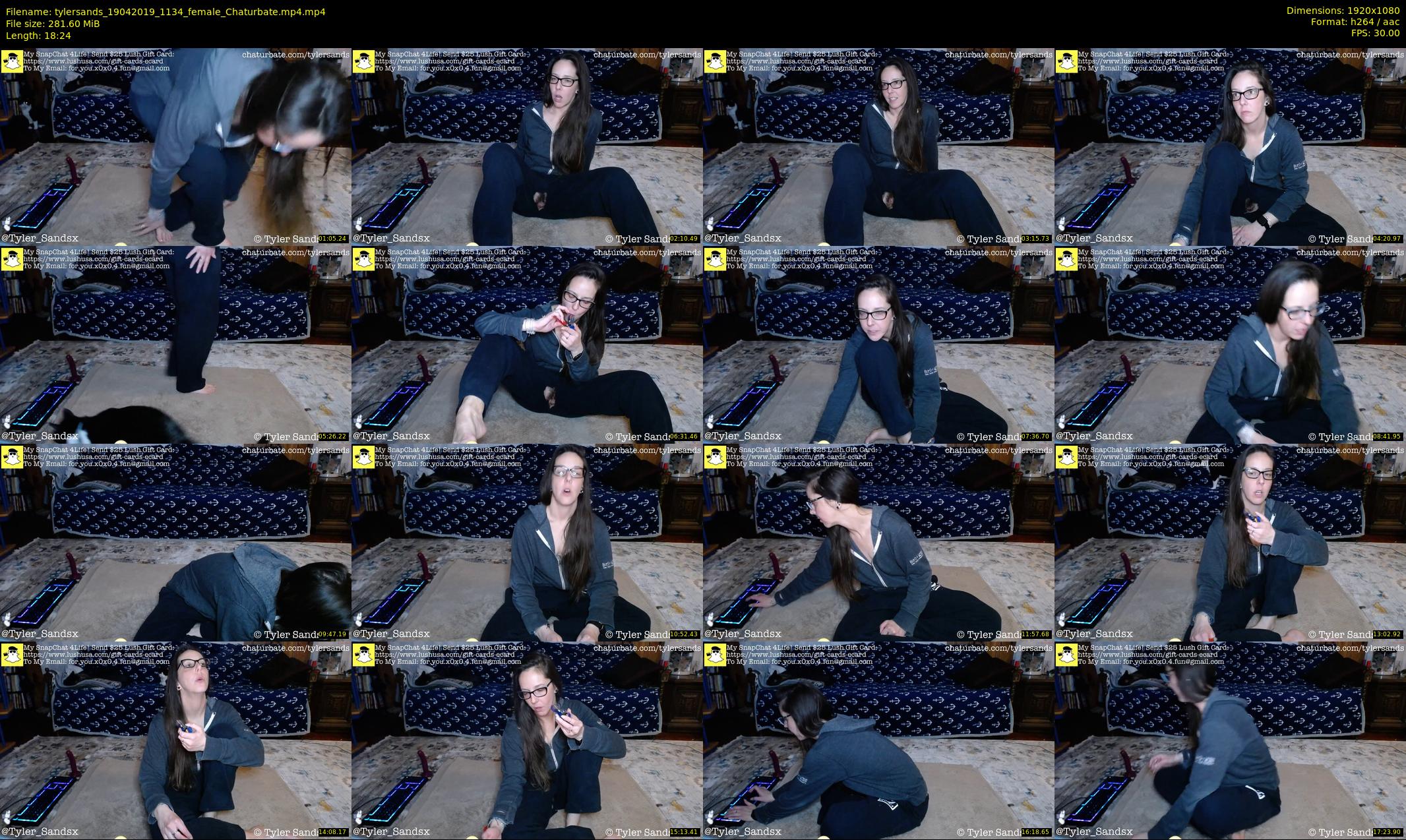 tylersands — 19 minute Chaturbate female cam show recording, 1080p, Apr 19, 2019