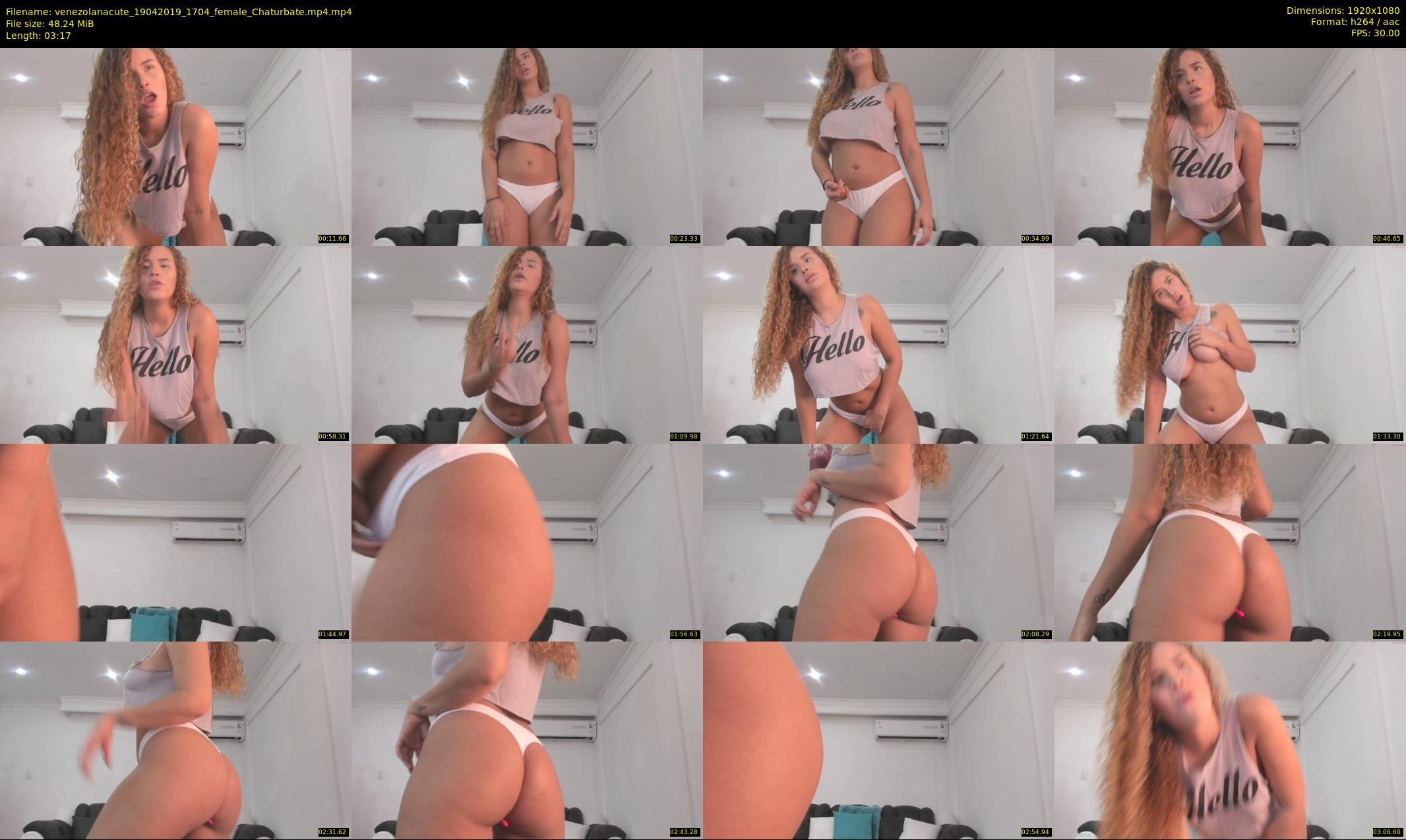 venezolanacute — 4 minute Chaturbate female cam show recording, 1080p, Apr 19, 2019