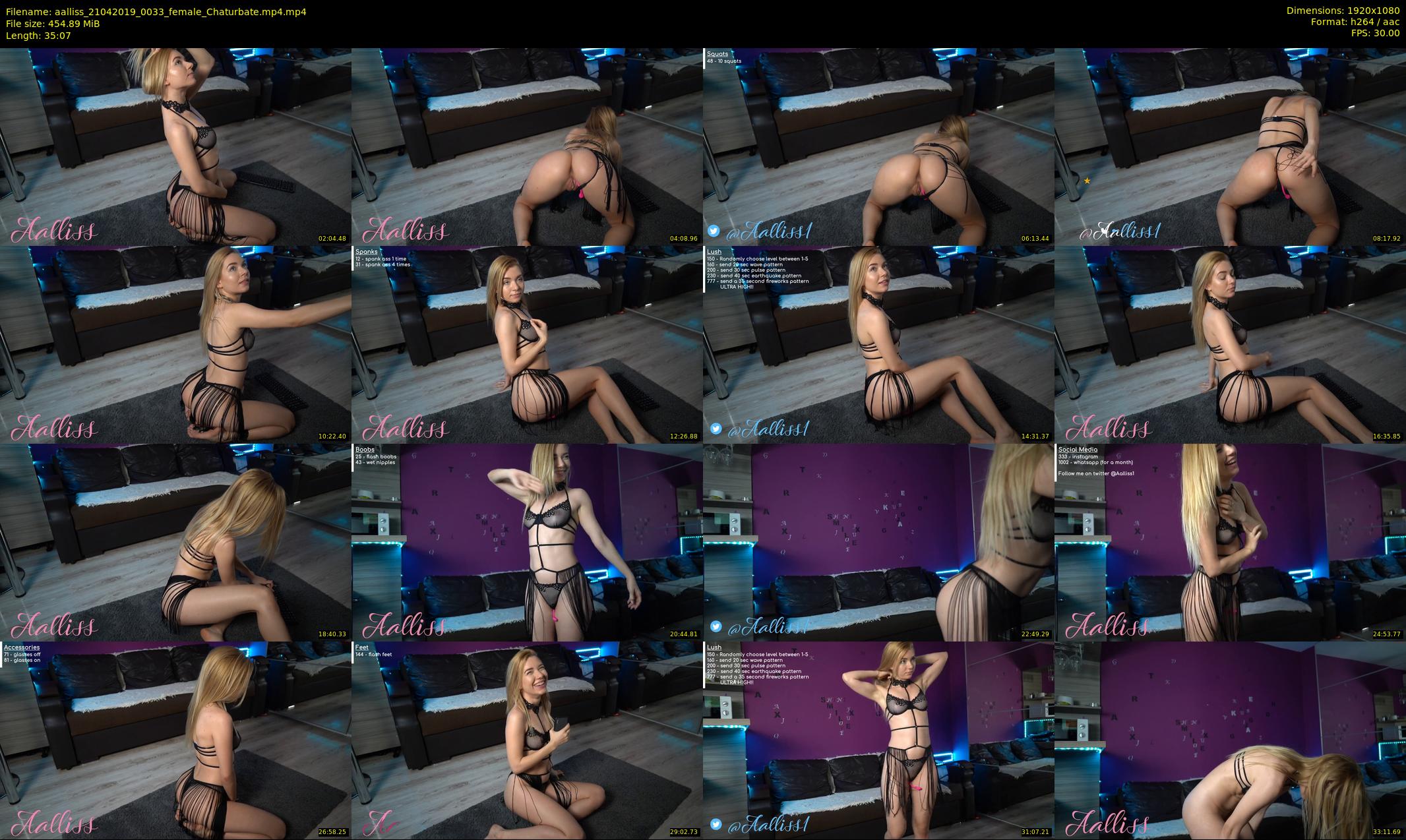 aalliss — 36 minute Chaturbate female cam show recording, 1080p, Apr 21, 2019