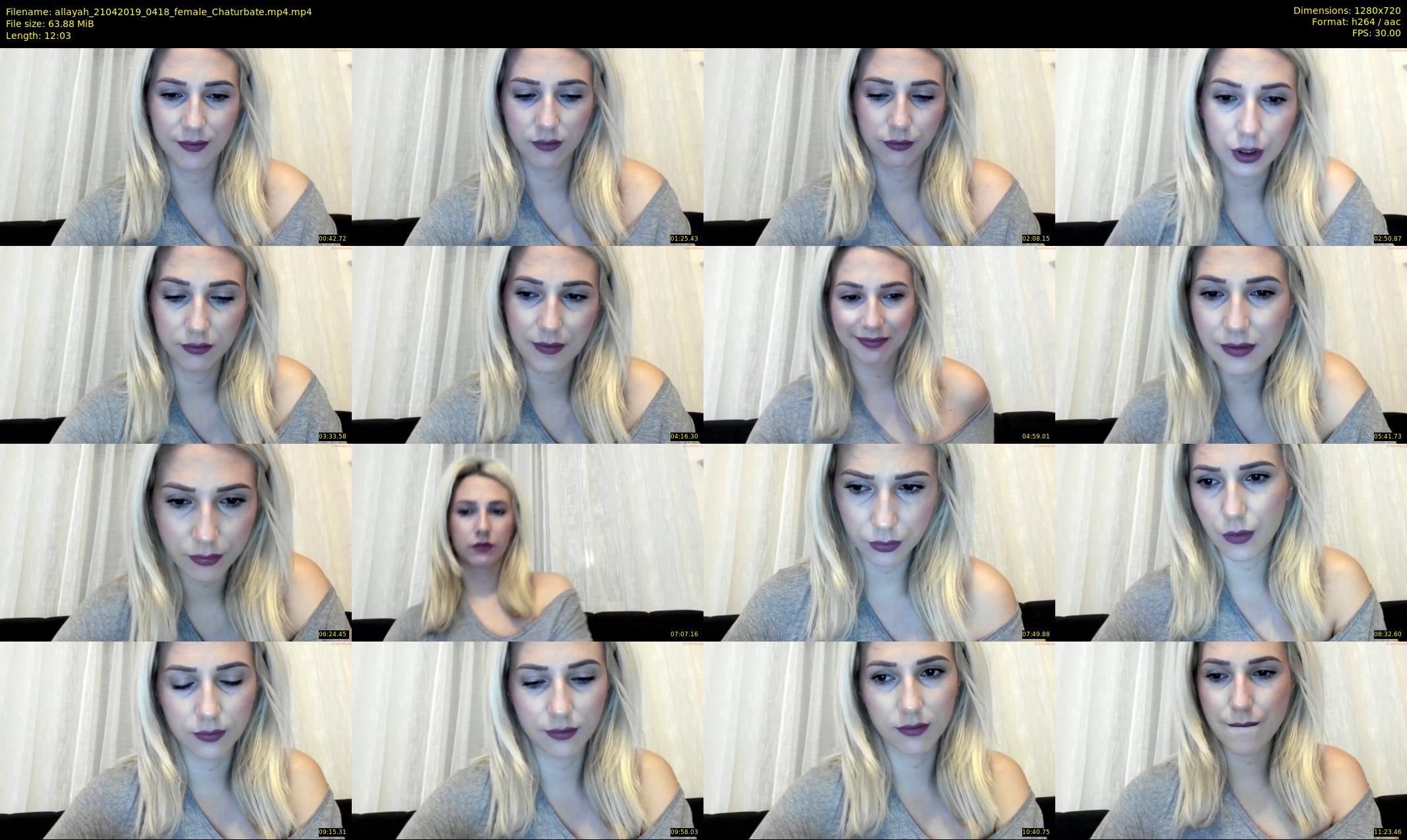 allayah — 13 minute Chaturbate female cam show recording, 720p, Apr 21, 2019