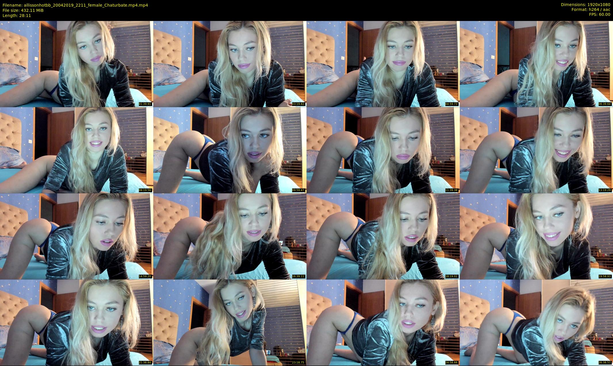 allissonhotbb — 29 minute Chaturbate female cam show recording, 1080p, Apr 20, 2019