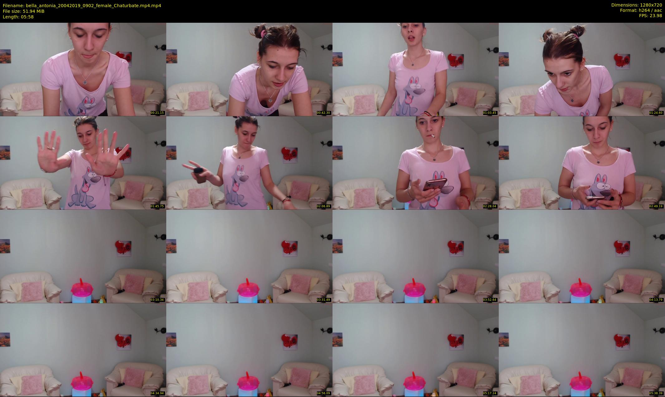 bella_antonia — 6 minute Chaturbate female cam show recording, 720p, Apr 20, 2019