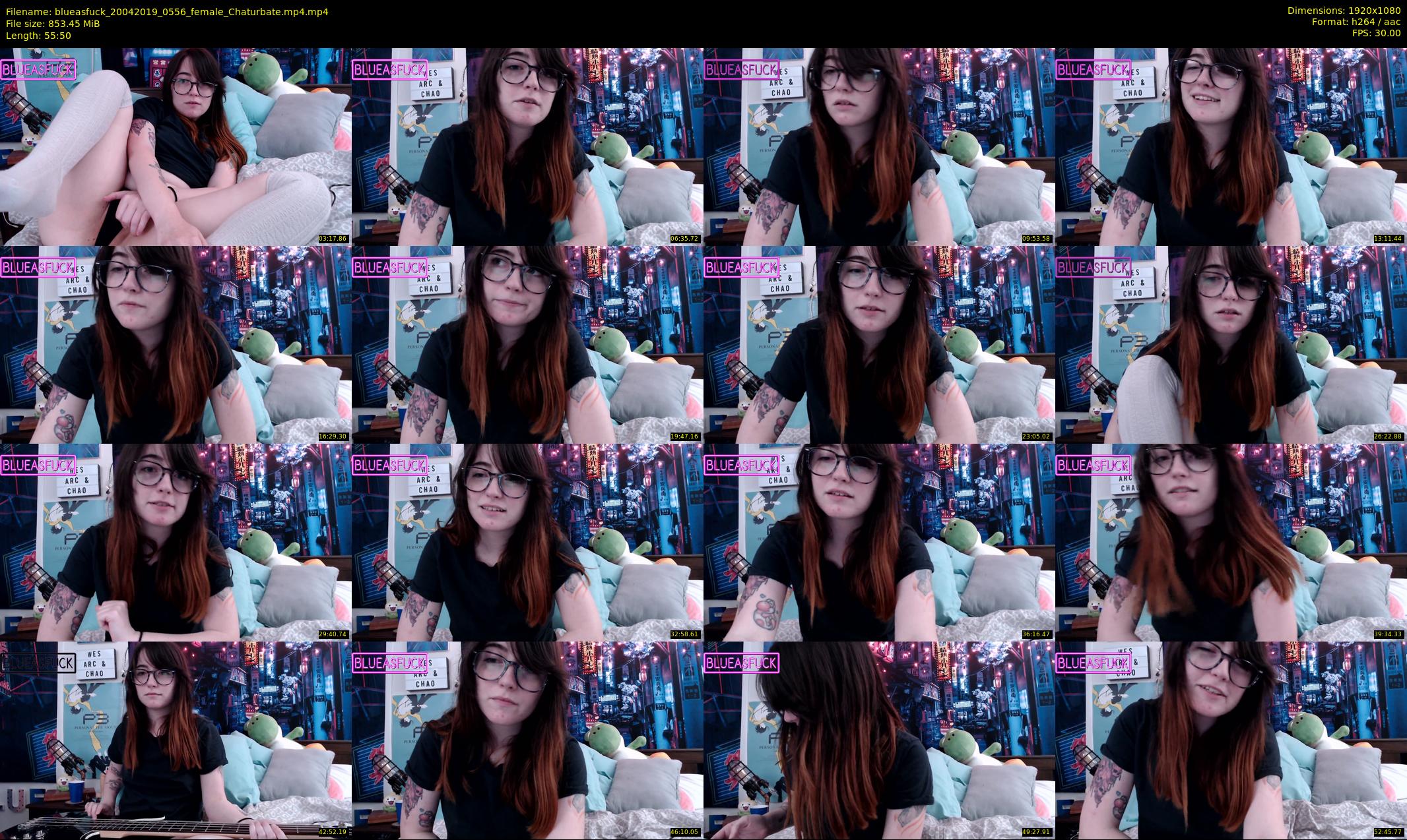 blueasfuck — 56 minute Chaturbate female cam show recording, 1080p, Apr 20, 2019