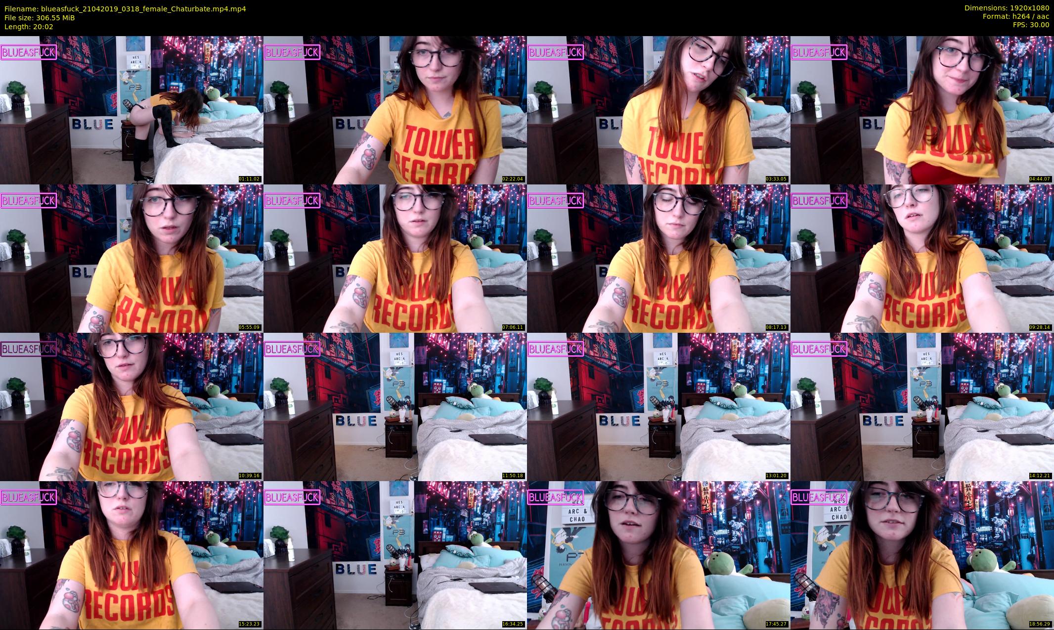 blueasfuck — 21 minute Chaturbate female cam show recording, 1080p, Apr 21, 2019