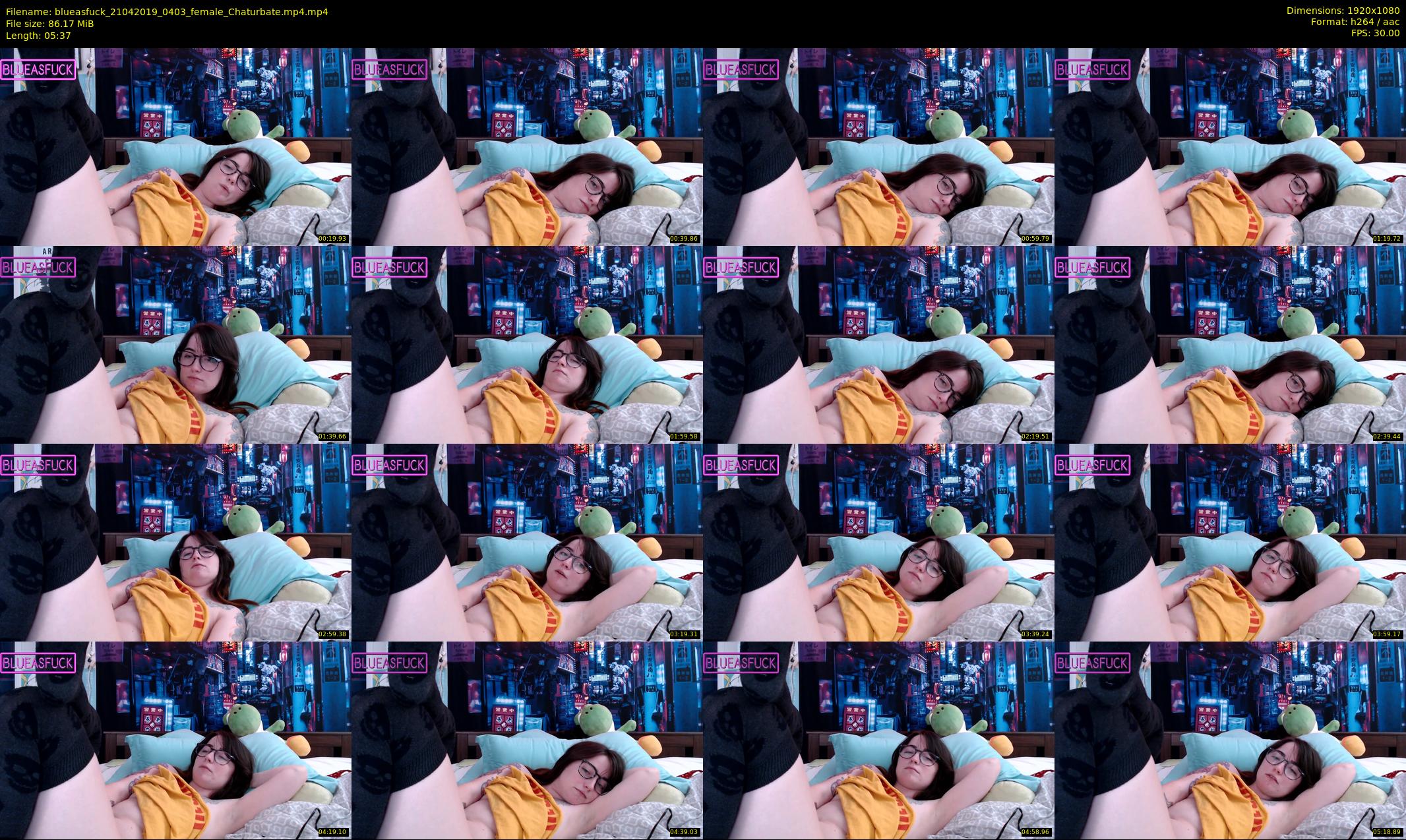 blueasfuck — 6 minute Chaturbate female cam show recording, 1080p, Apr 21, 2019
