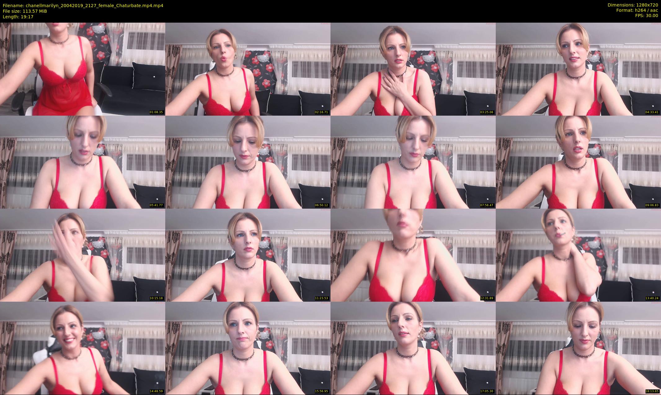 chanellmarilyn — 20 minute Chaturbate female cam show recording, 720p, Apr 20, 2019