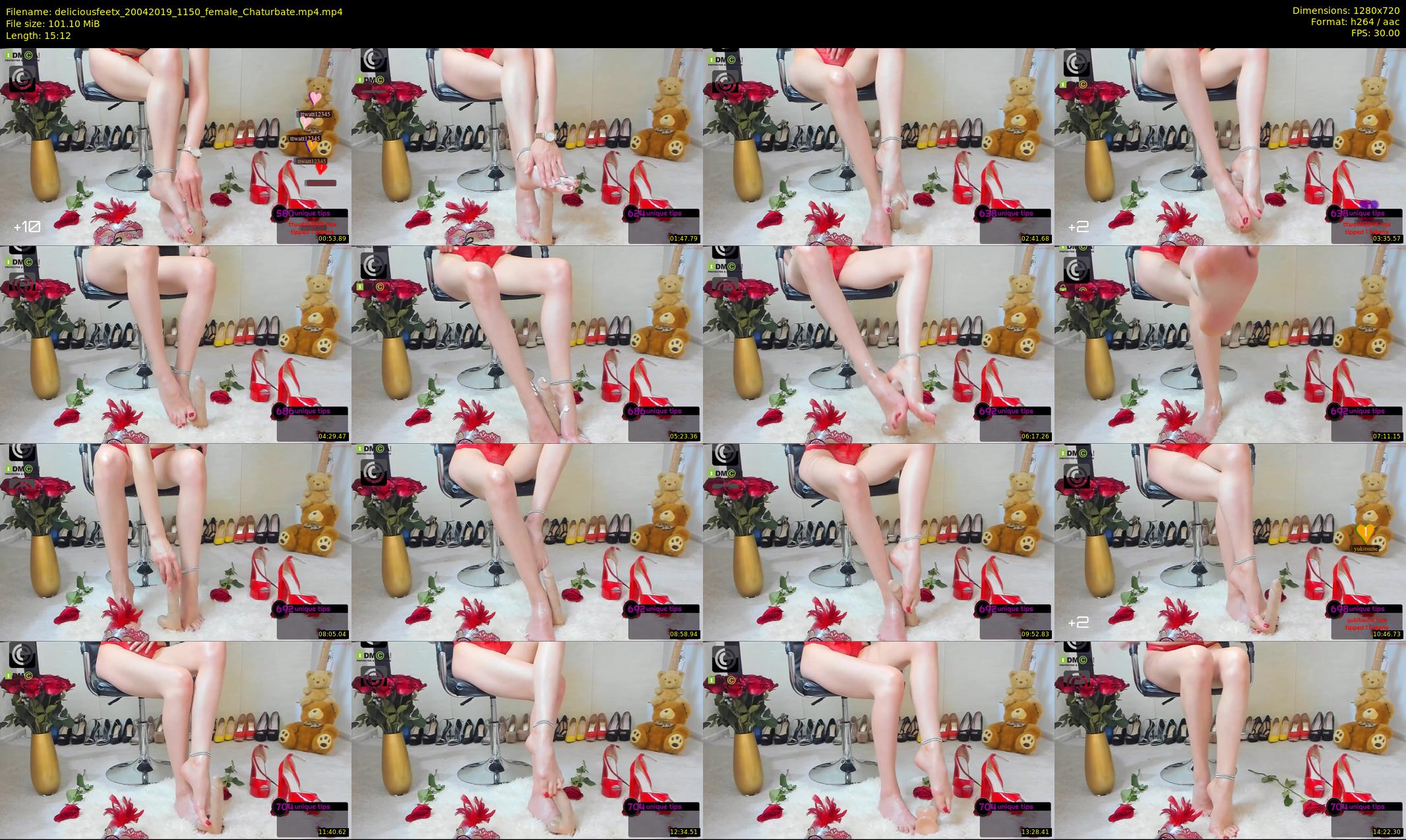 deliciousfeetx — 16 minute Chaturbate female cam show recording, 720p, Apr 20, 2019