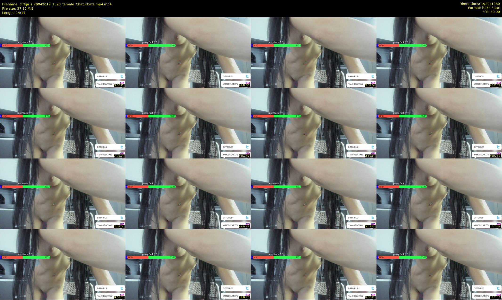 diffgirls — 15 minute Chaturbate female cam show recording, 1080p, Apr 20, 2019