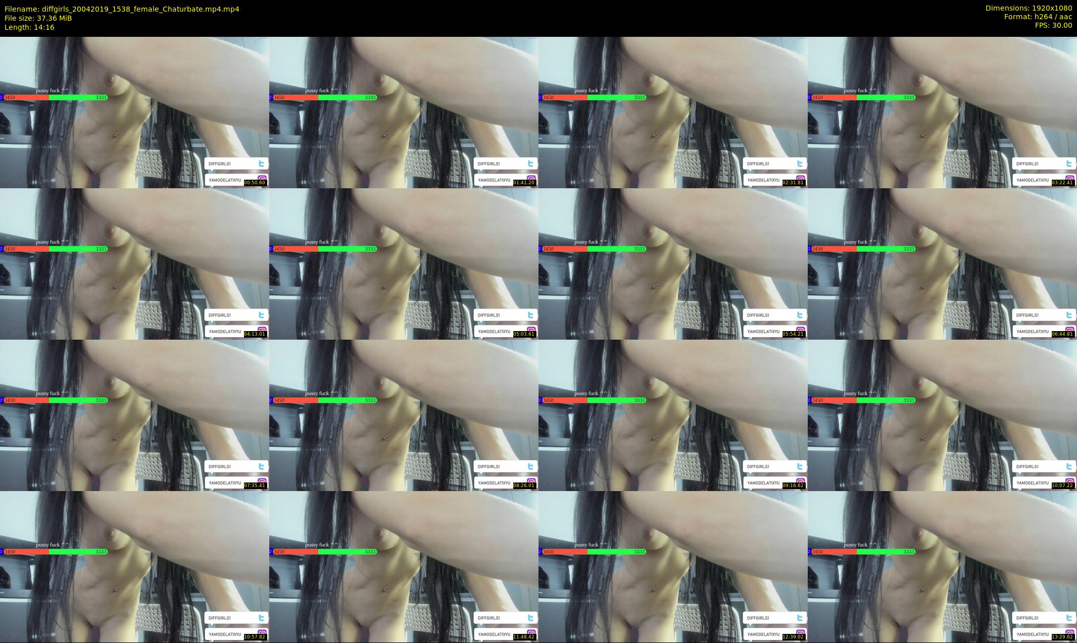 diffgirls — 15 minute Chaturbate female cam show recording, 1080p, Apr 20, 2019