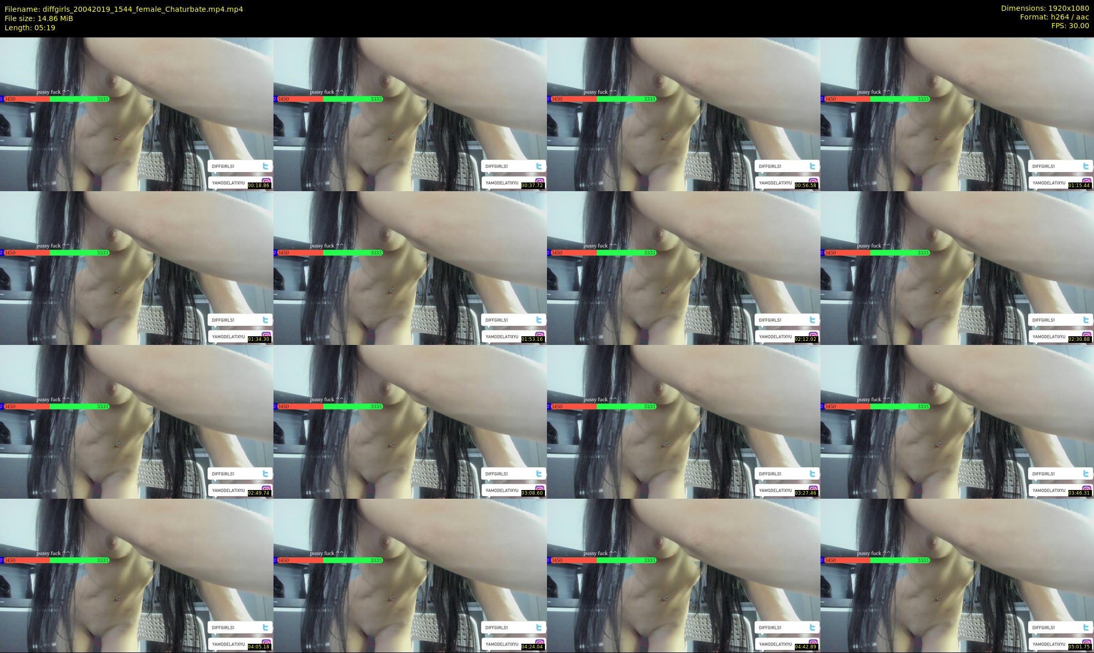 diffgirls — 6 minute Chaturbate female cam show recording, 1080p, Apr 20, 2019