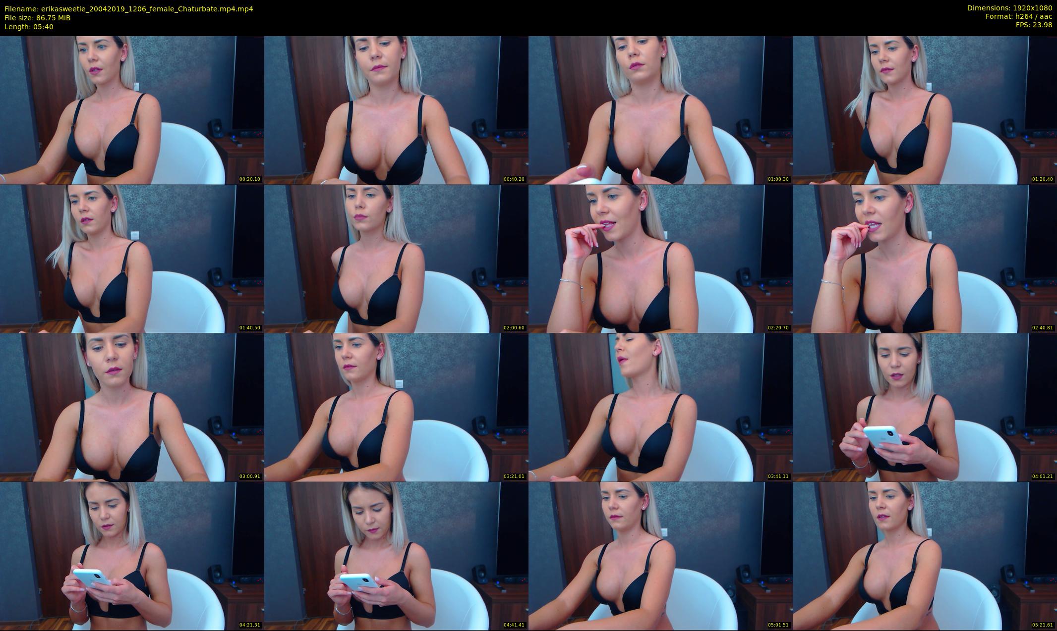 erikasweetie — 6 minute Chaturbate female cam show recording, 1080p, Apr 20, 2019