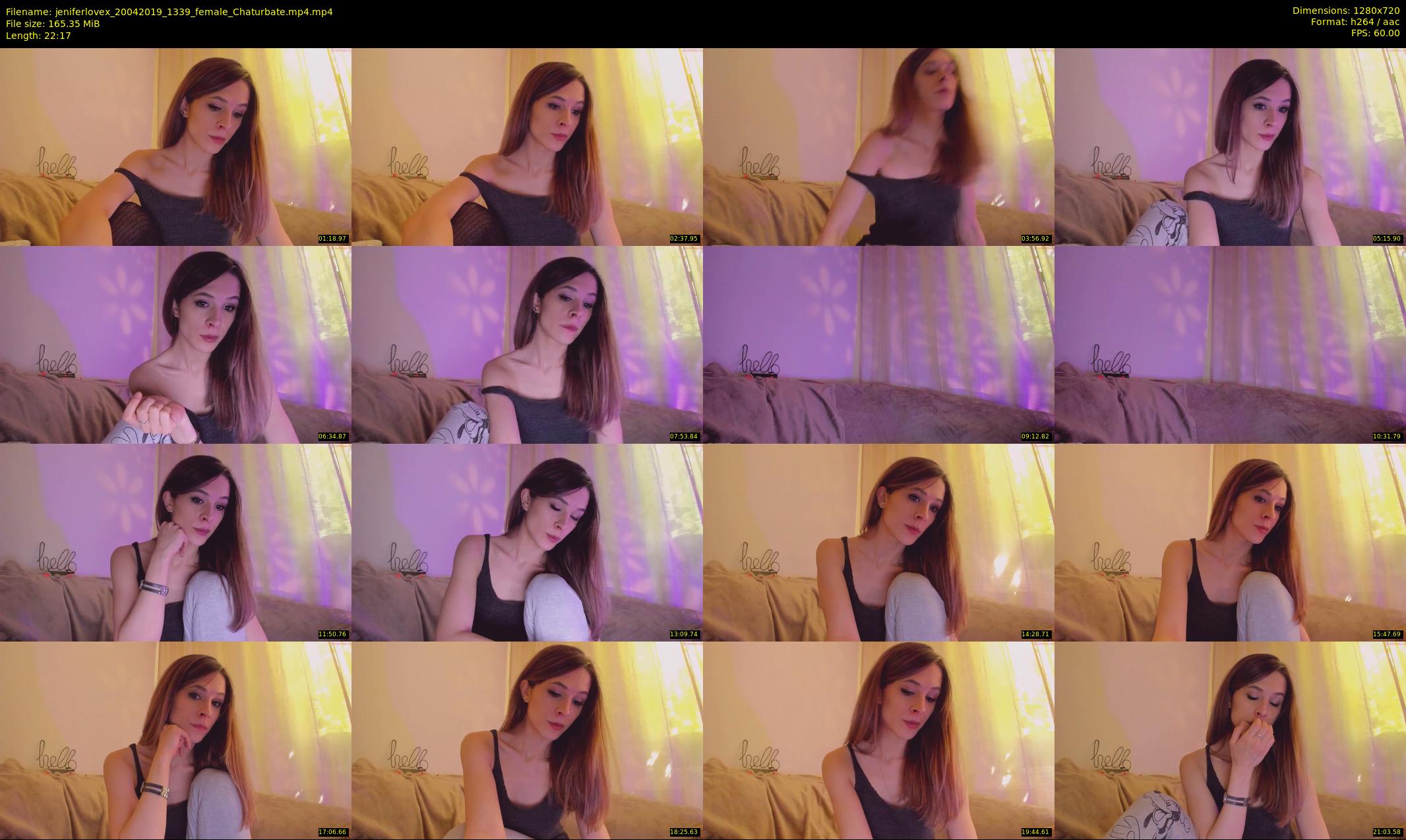 jeniferlovex — 23 minute Chaturbate female cam show recording, 720p, Apr 20, 2019
