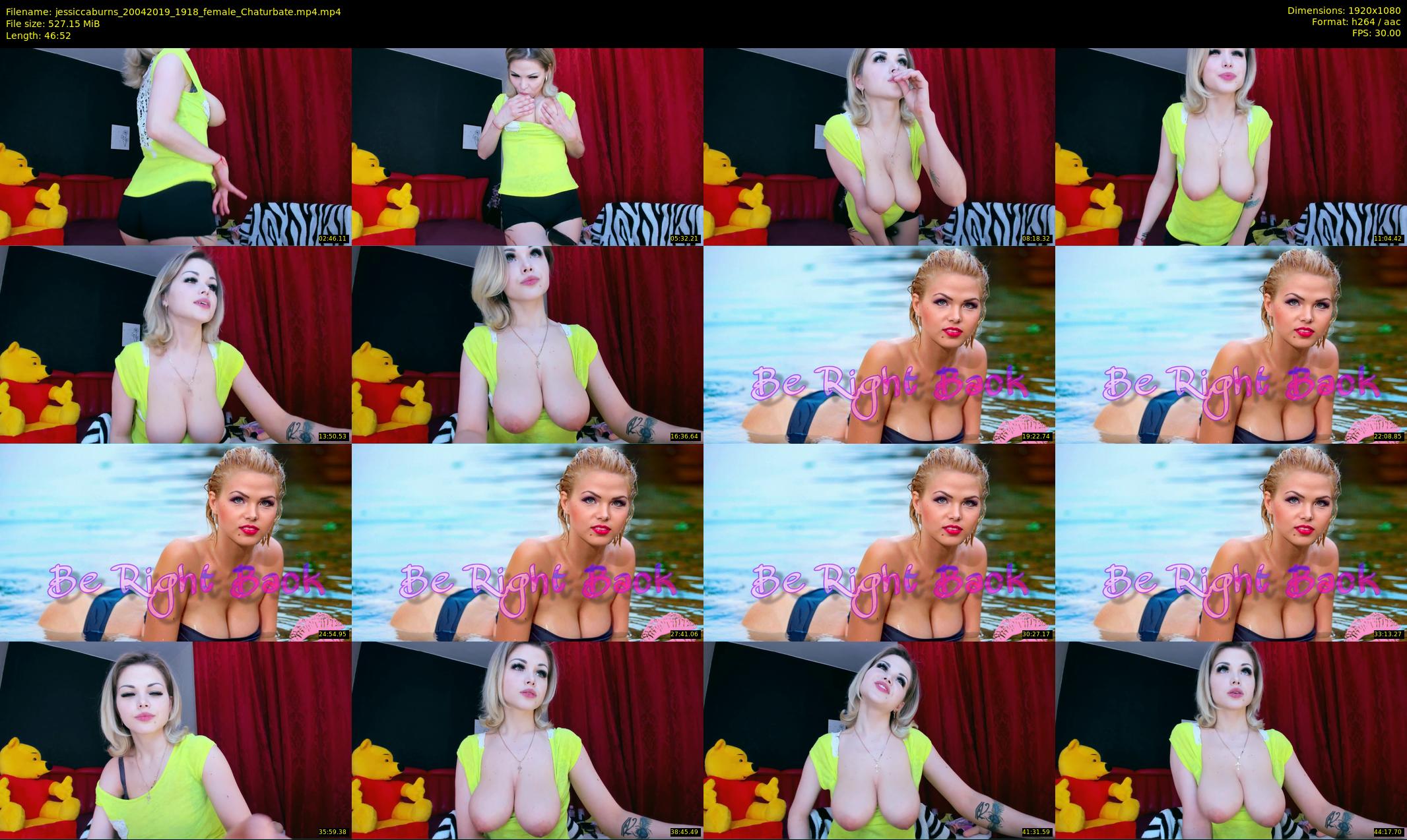 jessiccaburns — 47 minute Chaturbate female cam show recording, 1080p, Apr 20, 2019