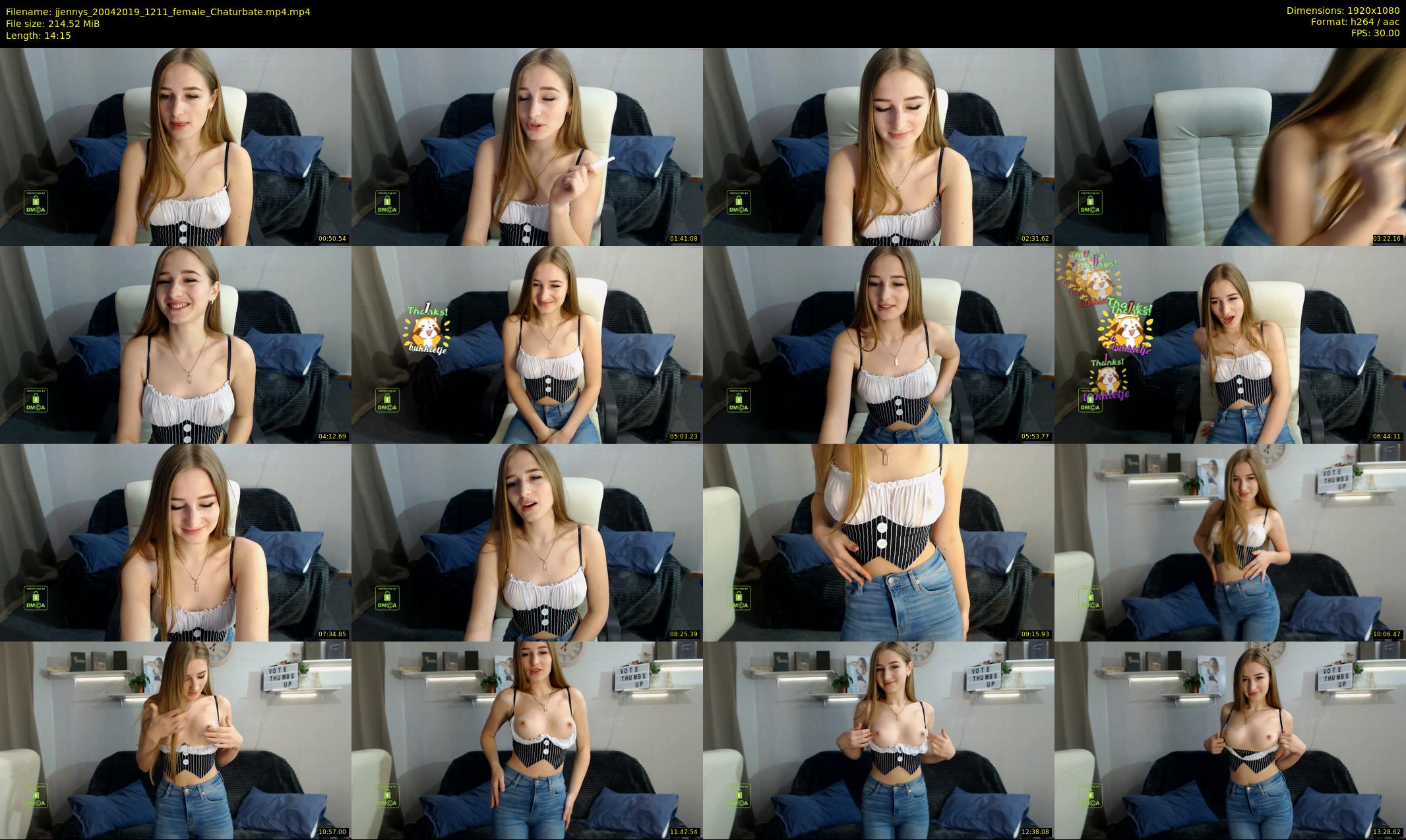 jjennys — 15 minute Chaturbate female cam show recording, 1080p, Apr 20, 2019