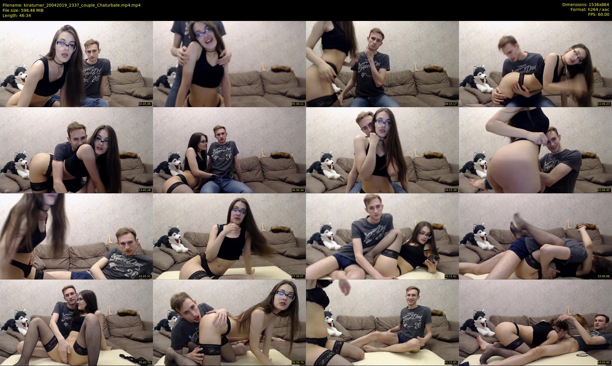 kiraturner — 47 minute Chaturbate couple cam show recording, 720p, Apr 20, 2019