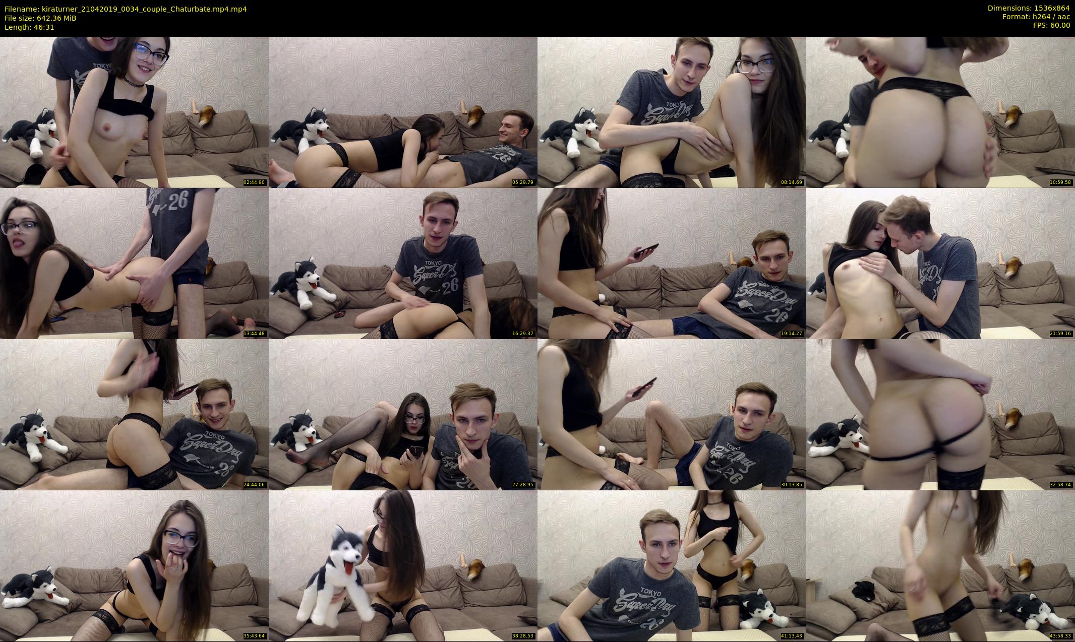 kiraturner — 47 minute Chaturbate couple cam show recording, 720p, Apr 21, 2019