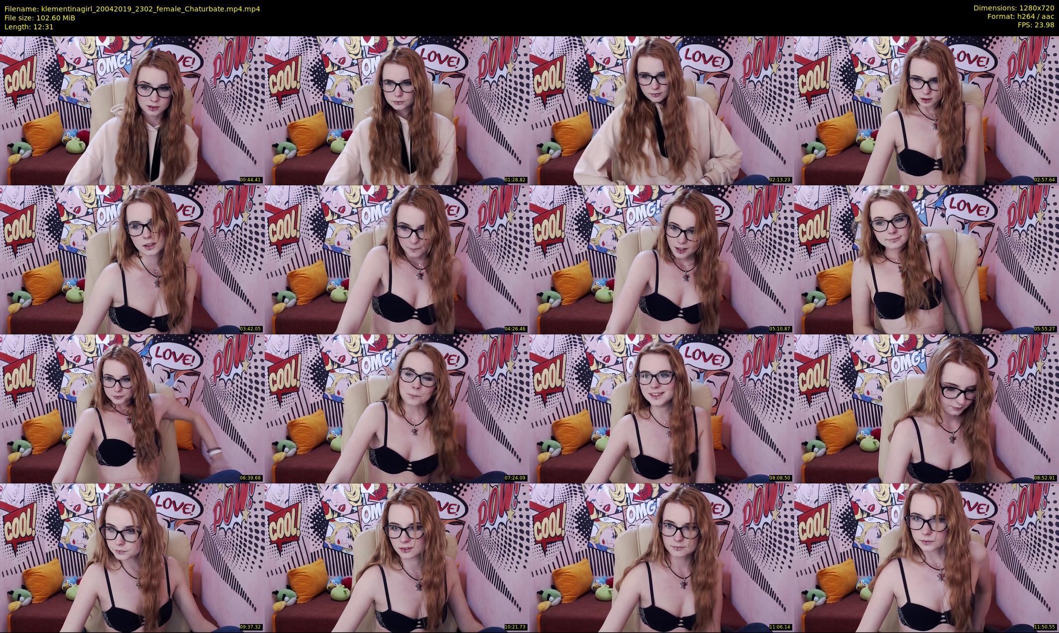 klementinagirl — 13 minute Chaturbate female cam show recording, 720p, Apr 20, 2019