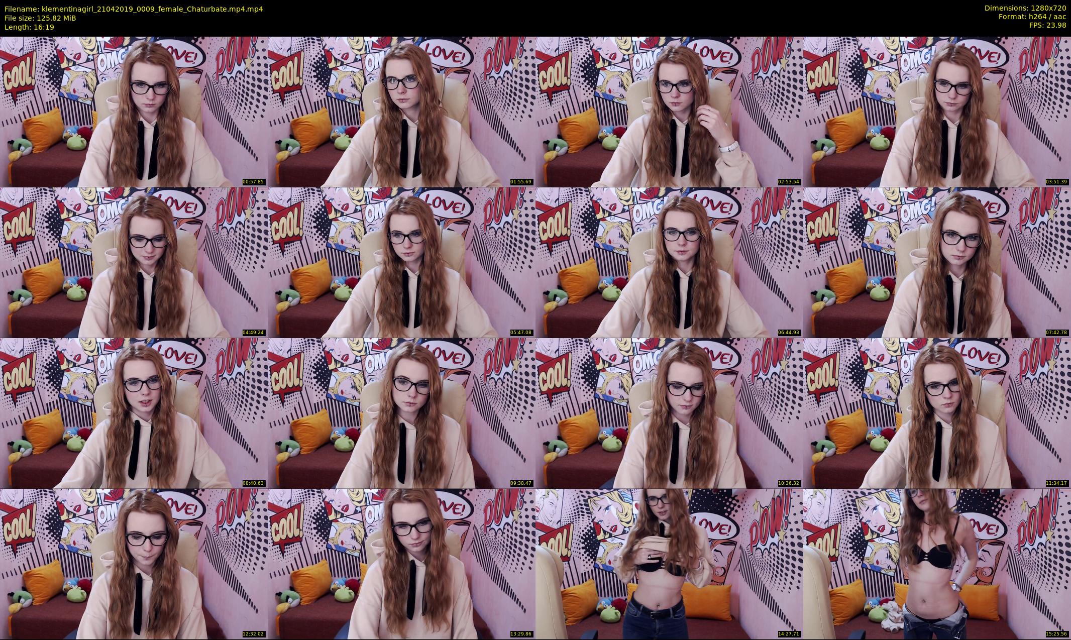 klementinagirl — 17 minute Chaturbate female cam show recording, 720p, Apr 21, 2019